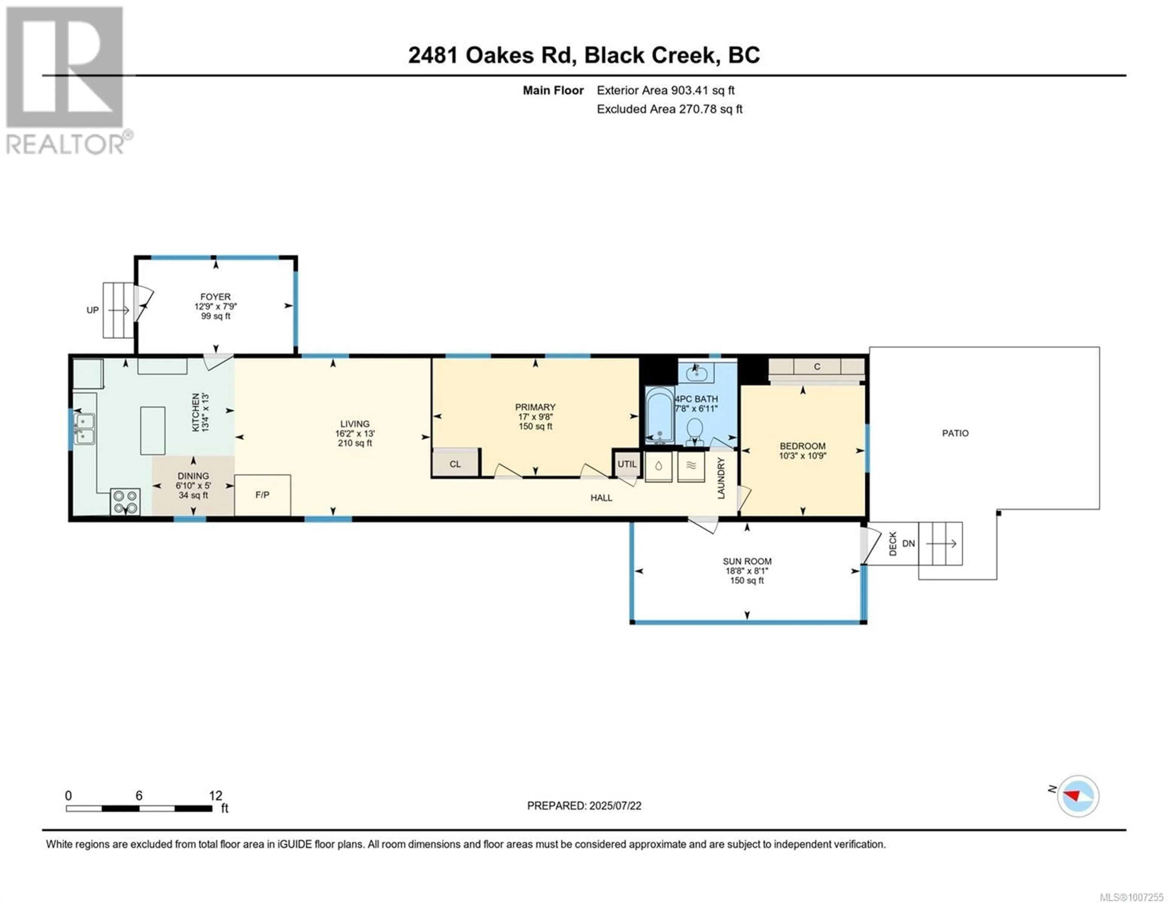 Floor plan for 2481 OAKES ROAD, Black Creek British Columbia V9J1J1