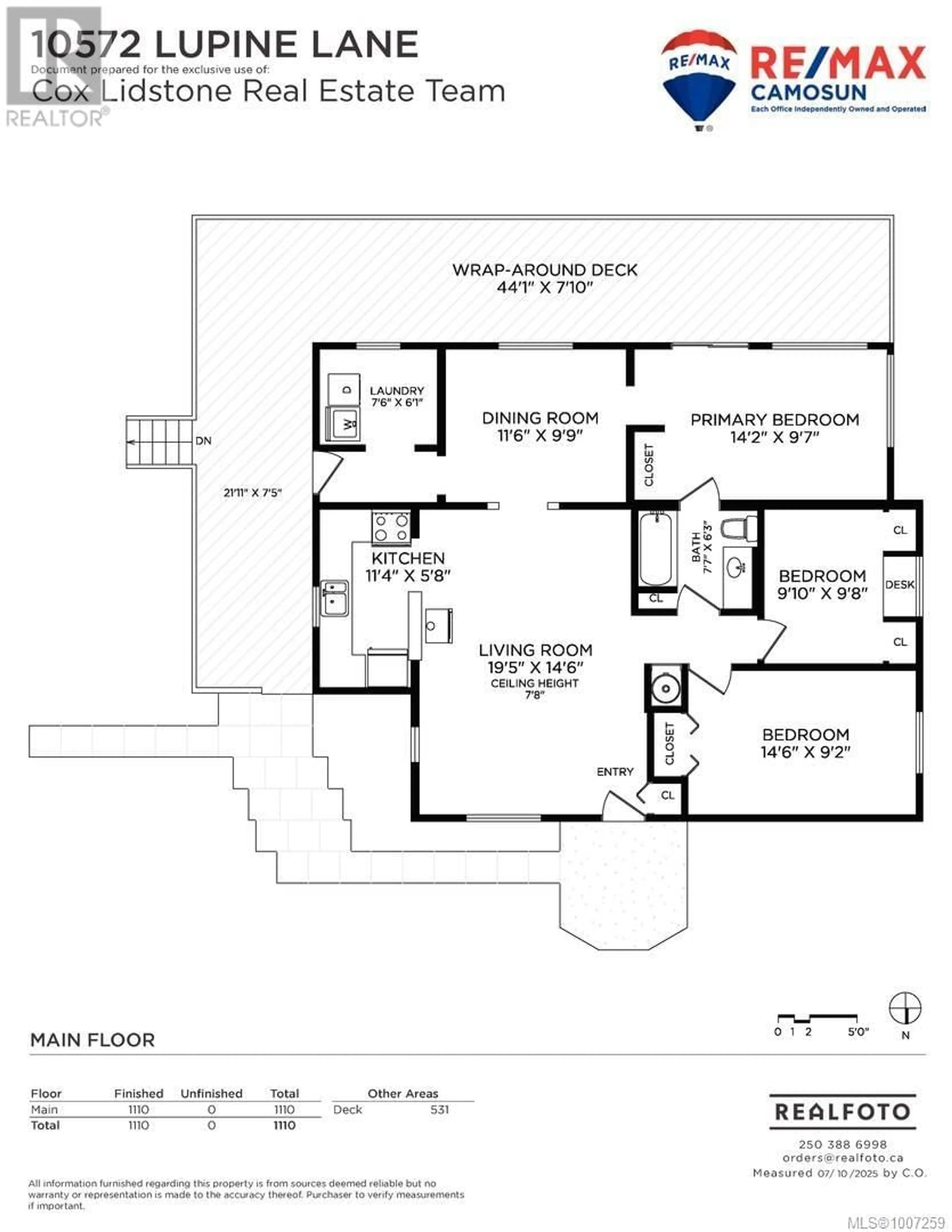 Floor plan for 10572 LUPINE LANE, Youbou British Columbia V0R3E1