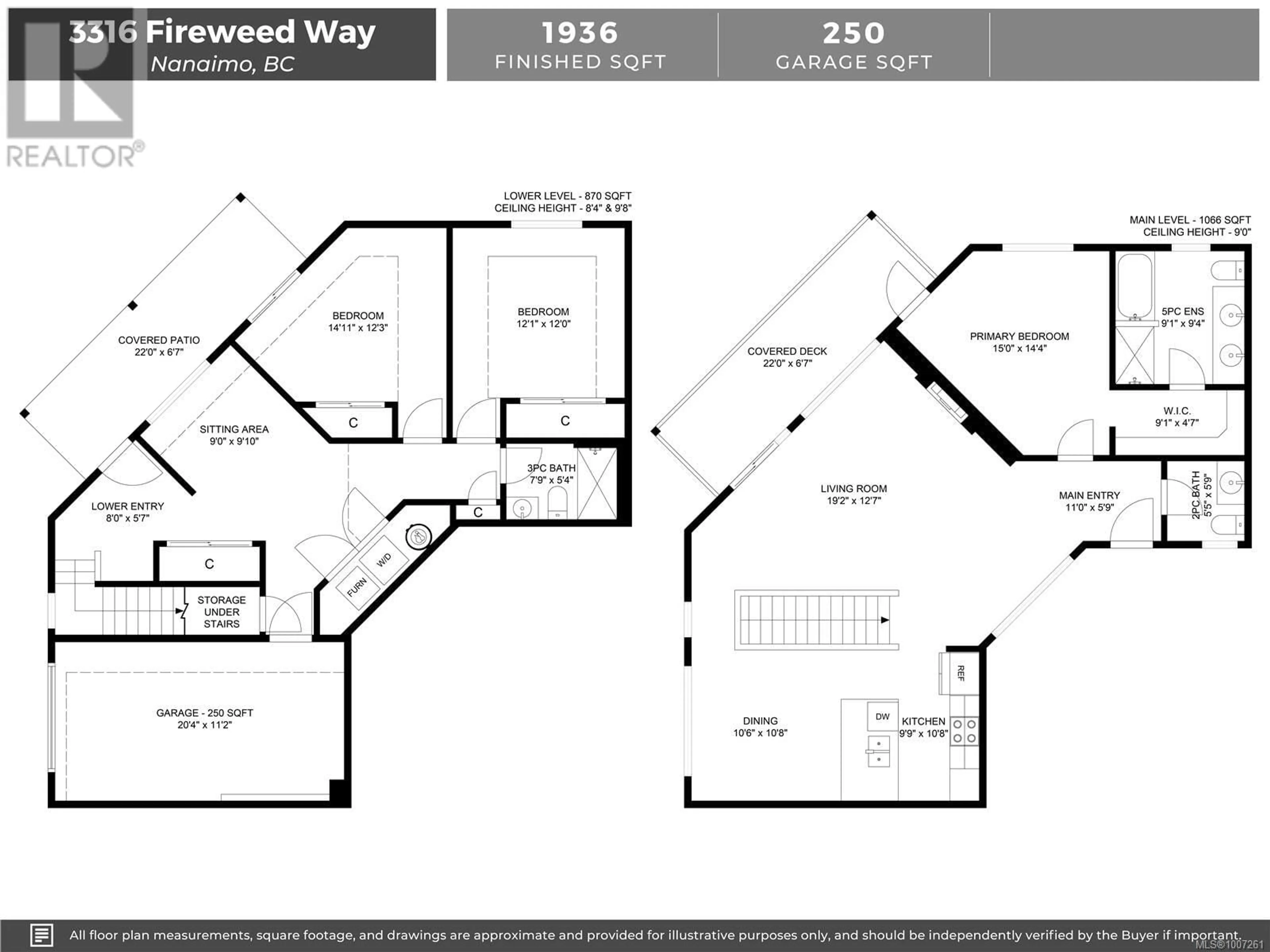 Floor plan for 3316 FIREWEED WAY, Nanaimo British Columbia V9T6J1