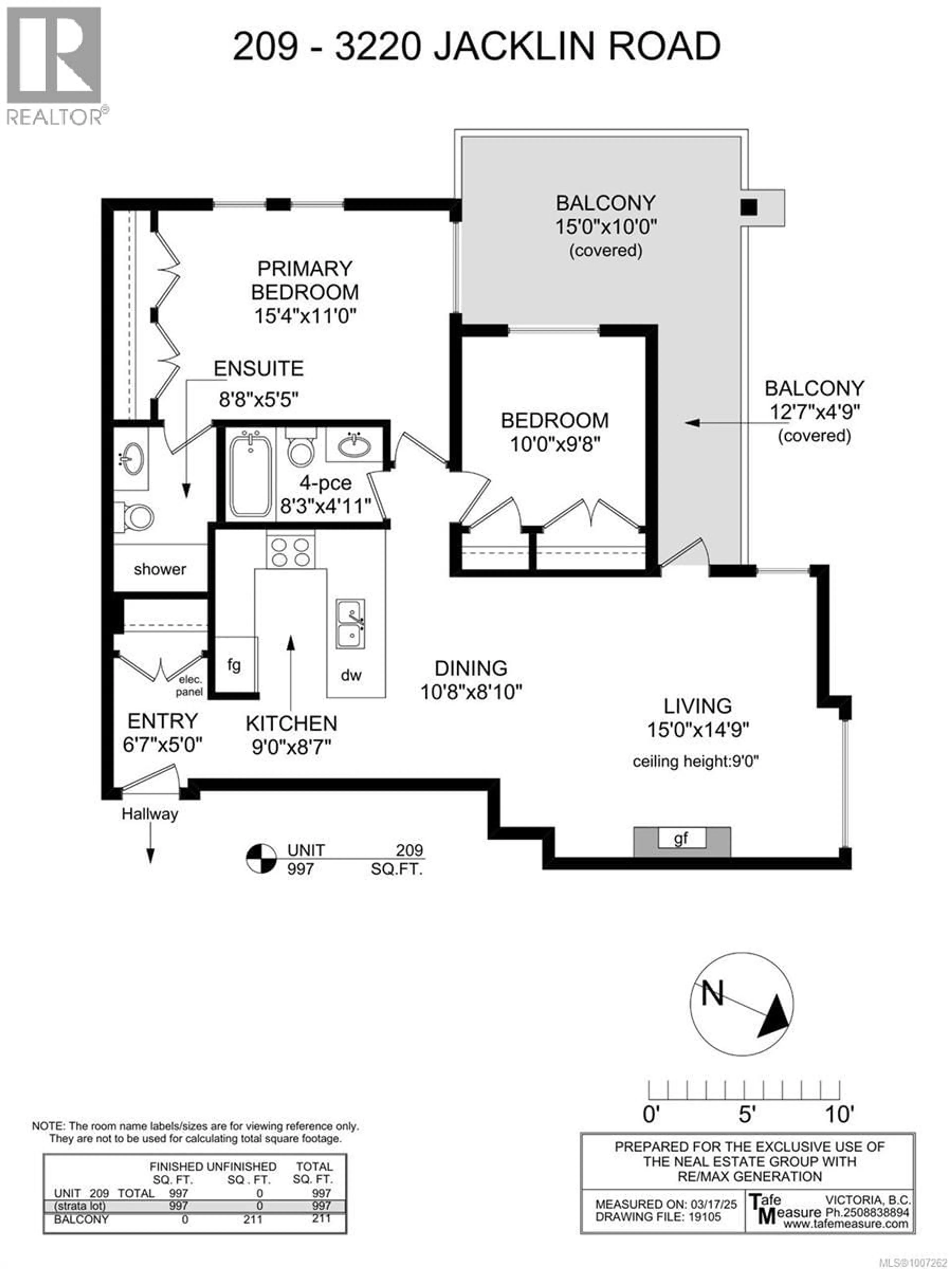 Floor plan for 209 - 3220 JACKLIN ROAD, Langford British Columbia V9B0J5