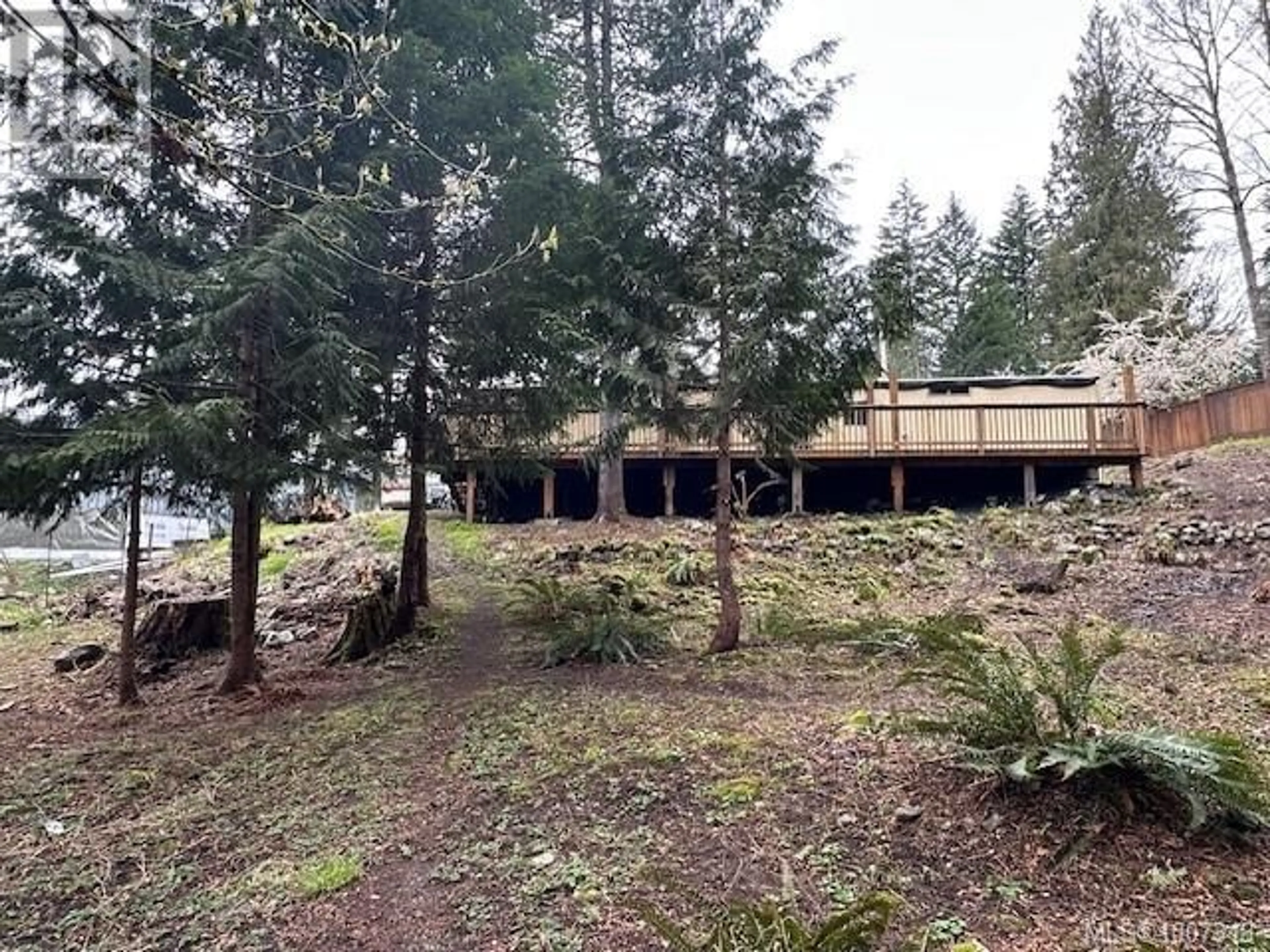 A pic from outside/outdoor area/front of a property/back of a property/a pic from drone, forest/trees view for 7353 NEVA ROAD, Lake Cowichan British Columbia V0R2G0