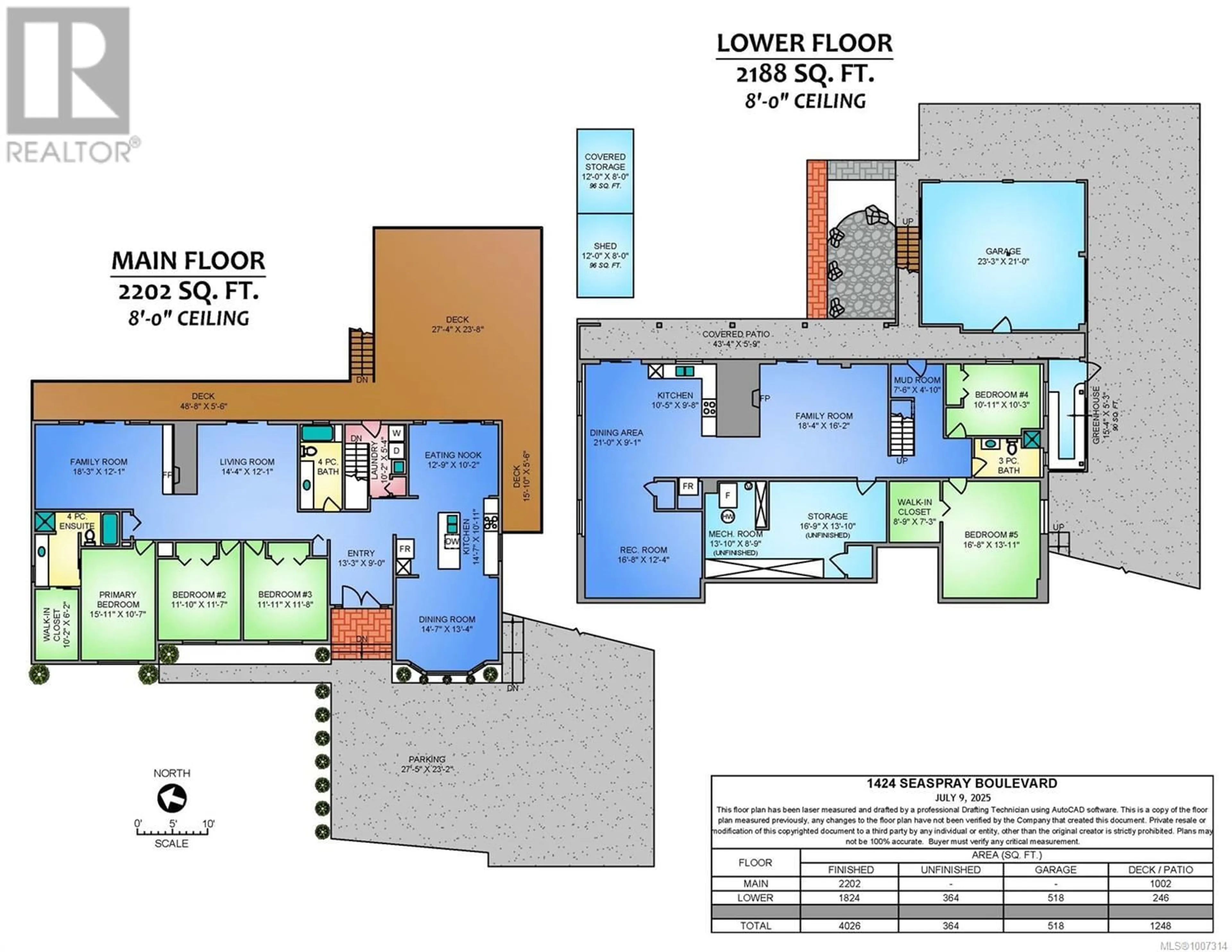 Floor plan for 1424 SEASPRAY BOULEVARD, Nanaimo British Columbia V9X1P5