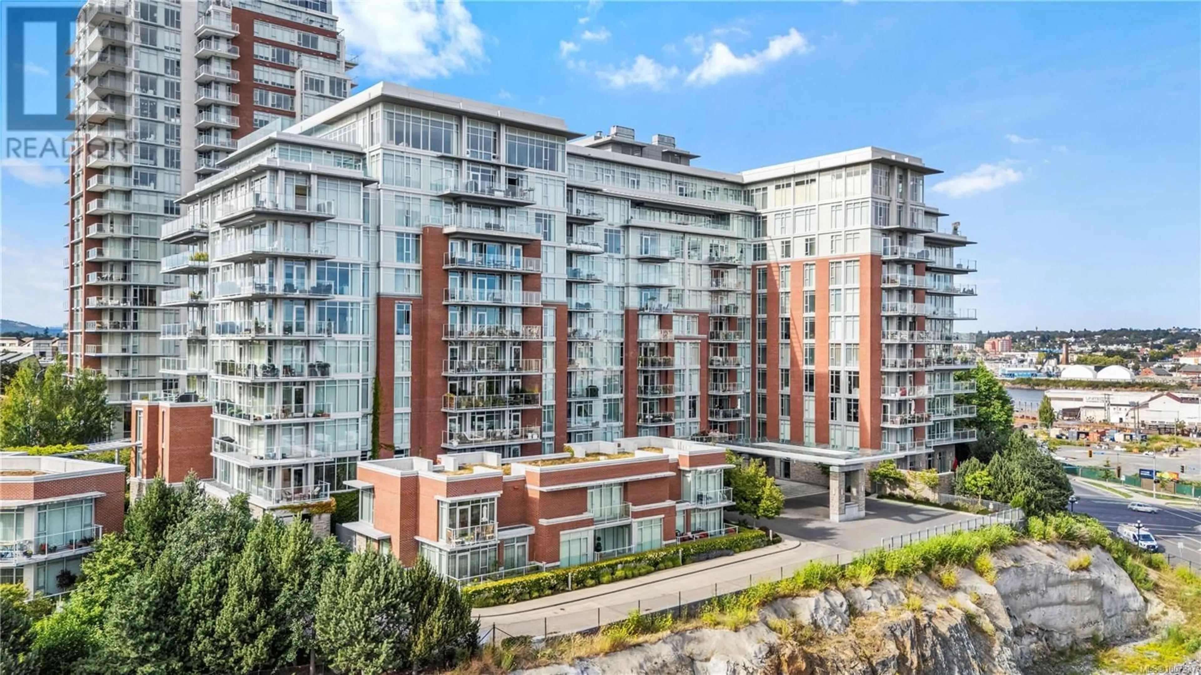 A pic from outside/outdoor area/front of a property/back of a property/a pic from drone, city buildings view from balcony for 112 - 100 SAGHALIE ROAD, Victoria British Columbia V9A0A1
