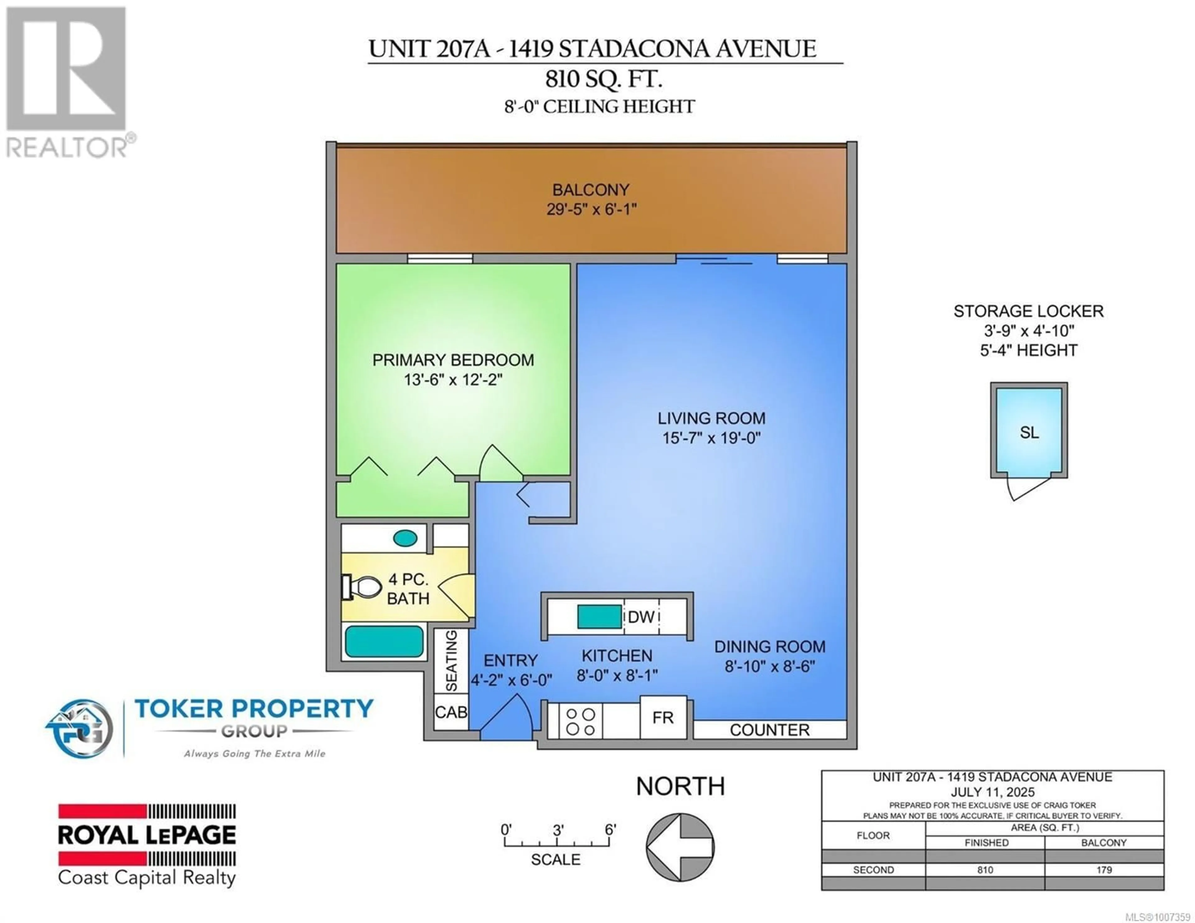 Floor plan for 207 - 1419 STADACONA AVENUE, Victoria British Columbia V8S5J3
