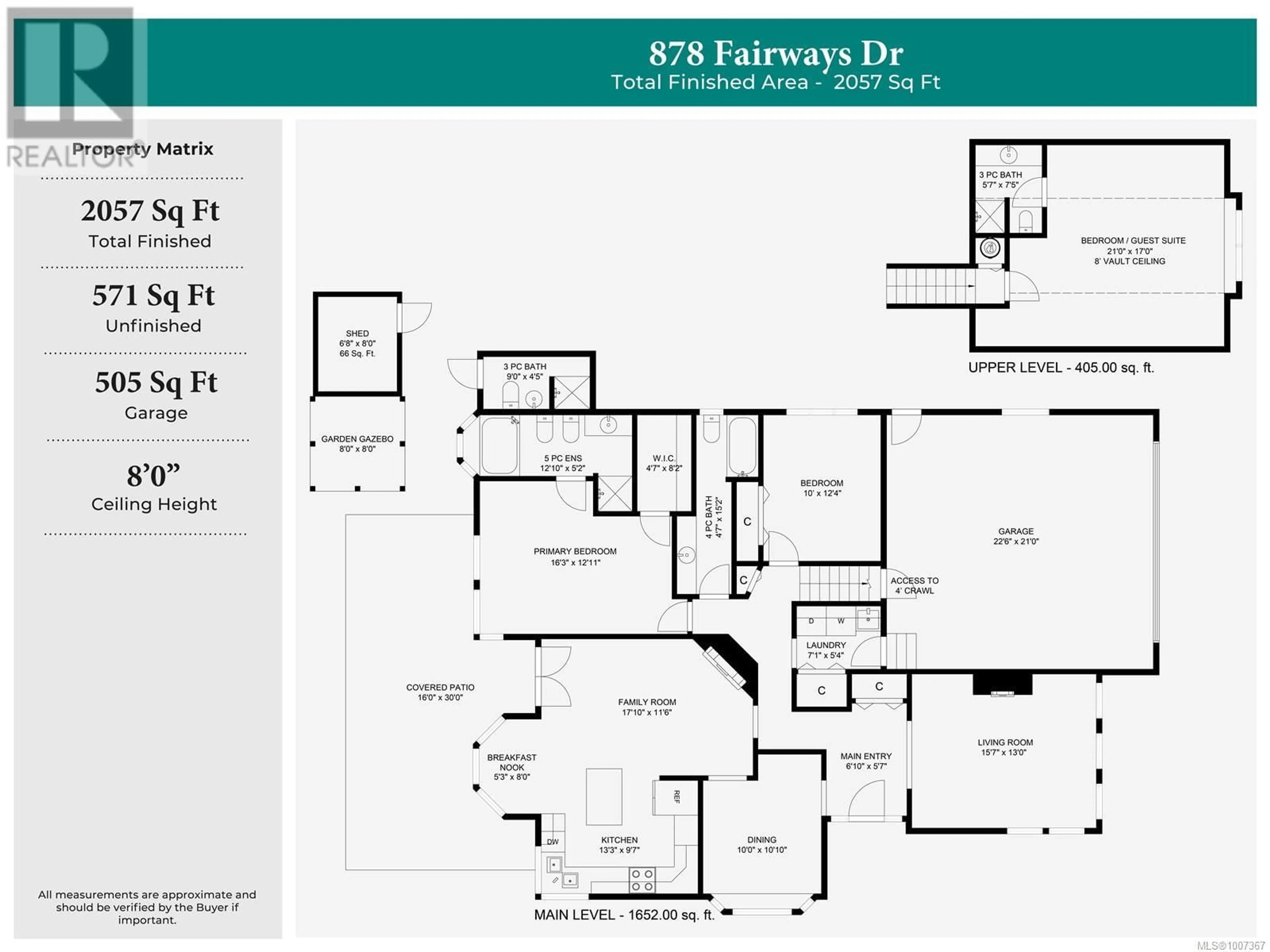 Floor plan for 878 FAIRWAYS DRIVE, Qualicum Beach British Columbia V9K2J1