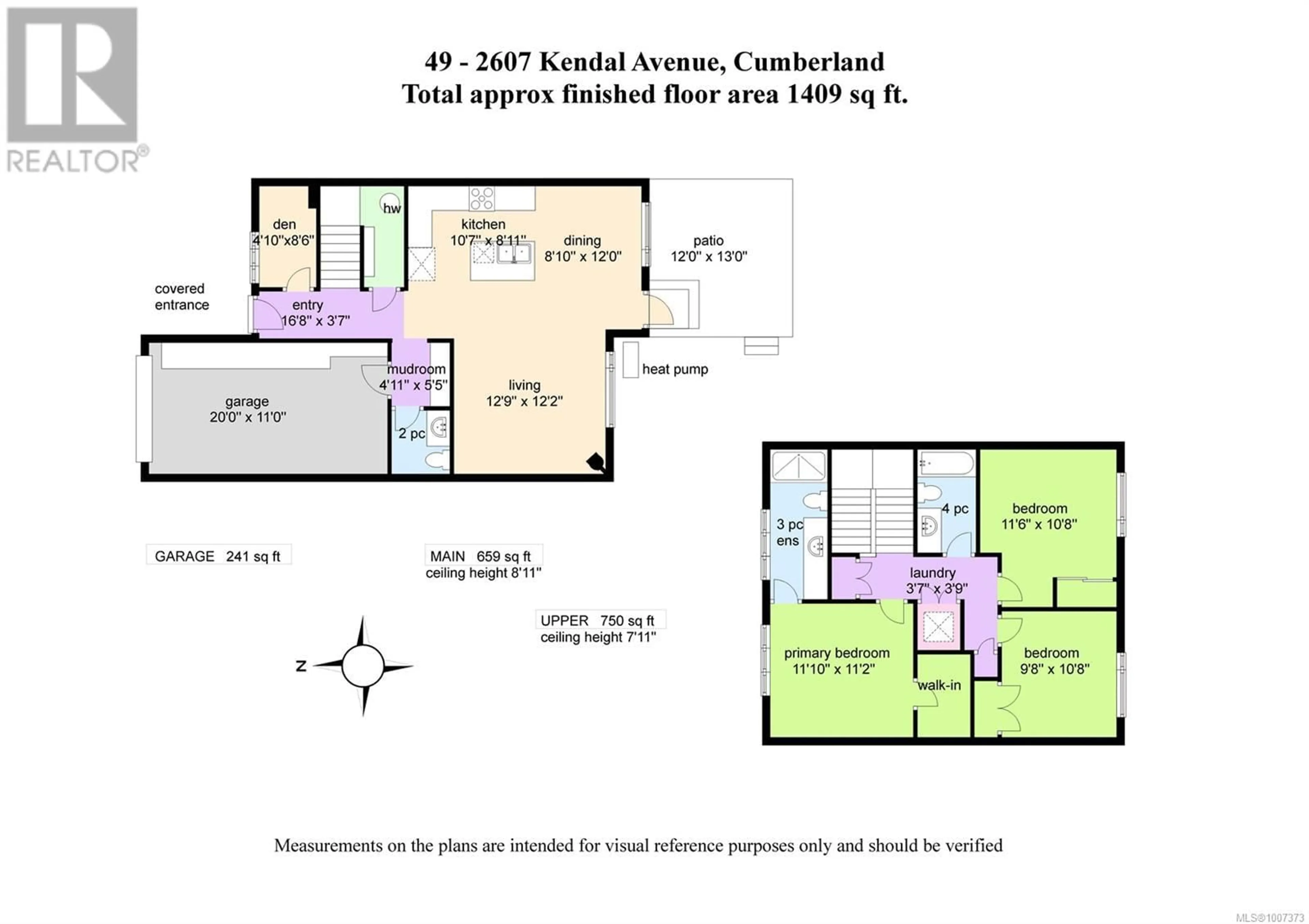 Floor plan for 49 - 2607 KENDAL AVENUE, Cumberland British Columbia V0R1S0