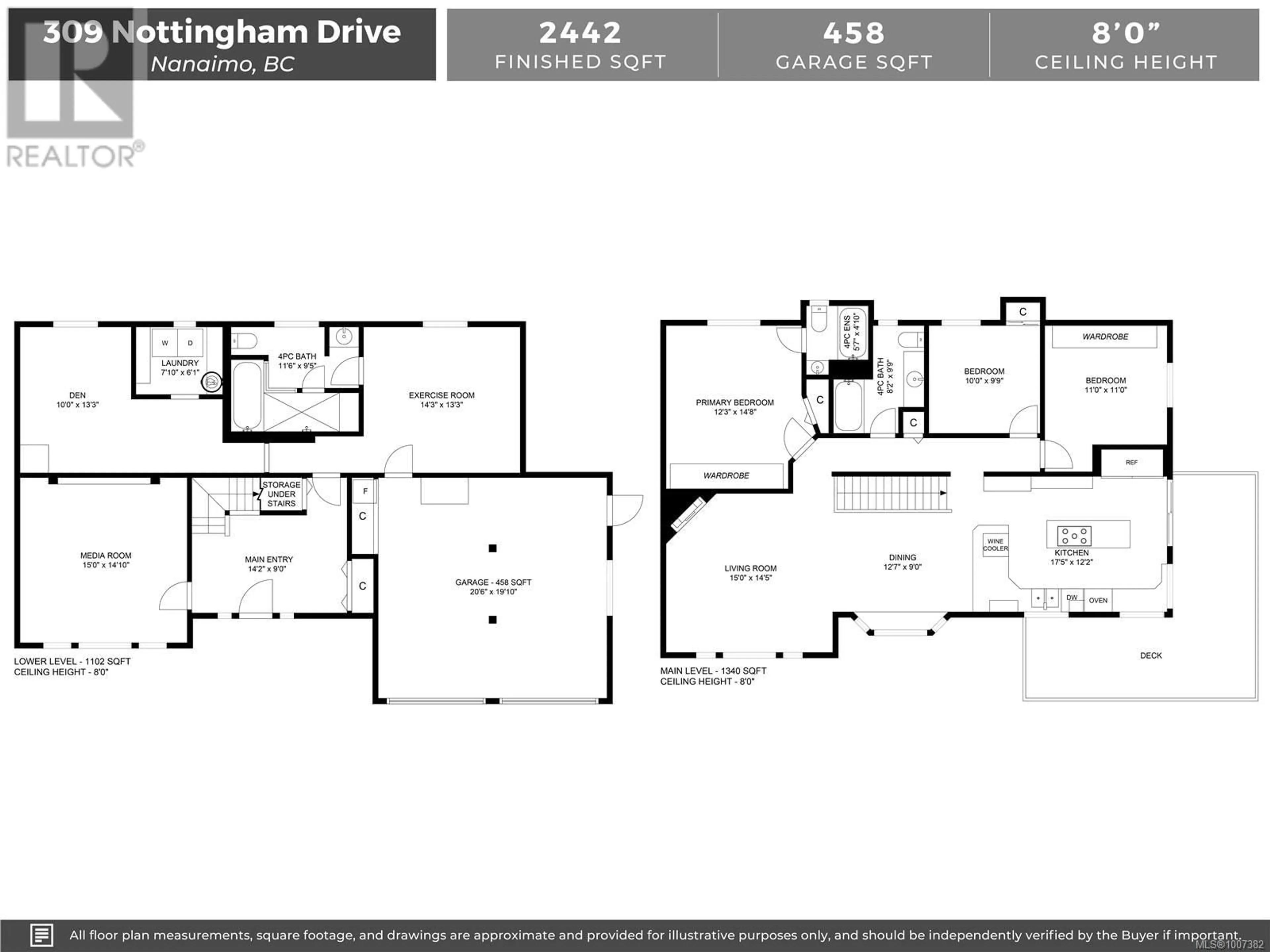 Floor plan for 309 NOTTINGHAM DRIVE, Nanaimo British Columbia V9T4T1