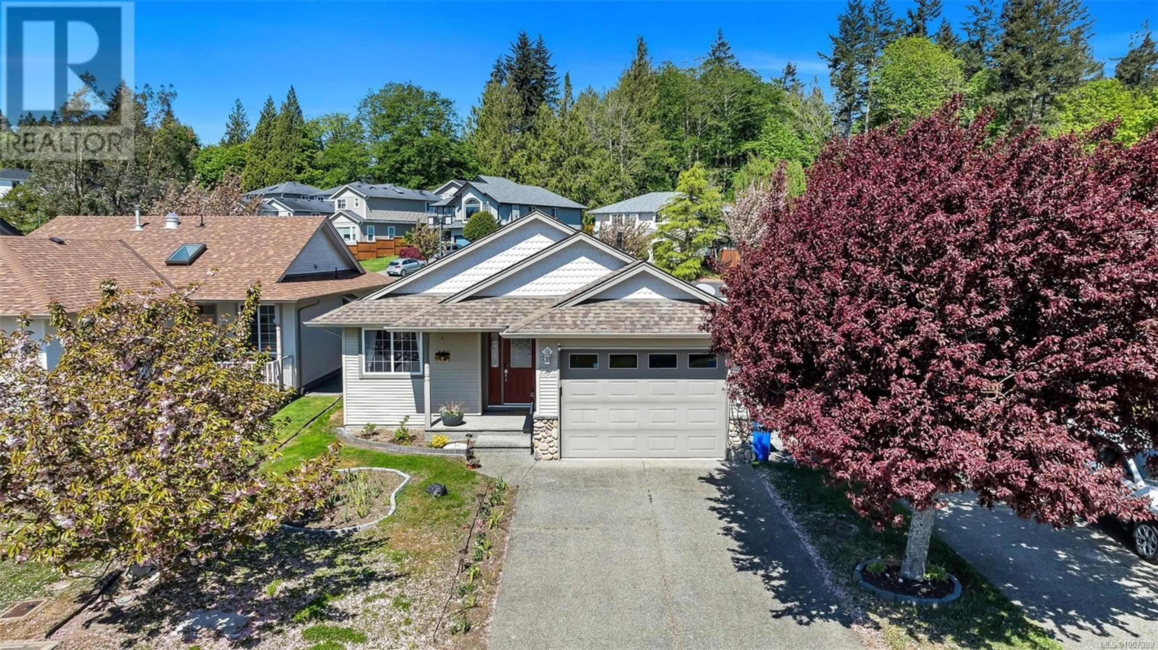 A pic from outside/outdoor area/front of a property/back of a property/a pic from drone, street for 6640 ACREMAN PLACE, Sooke British Columbia V9Z0V9