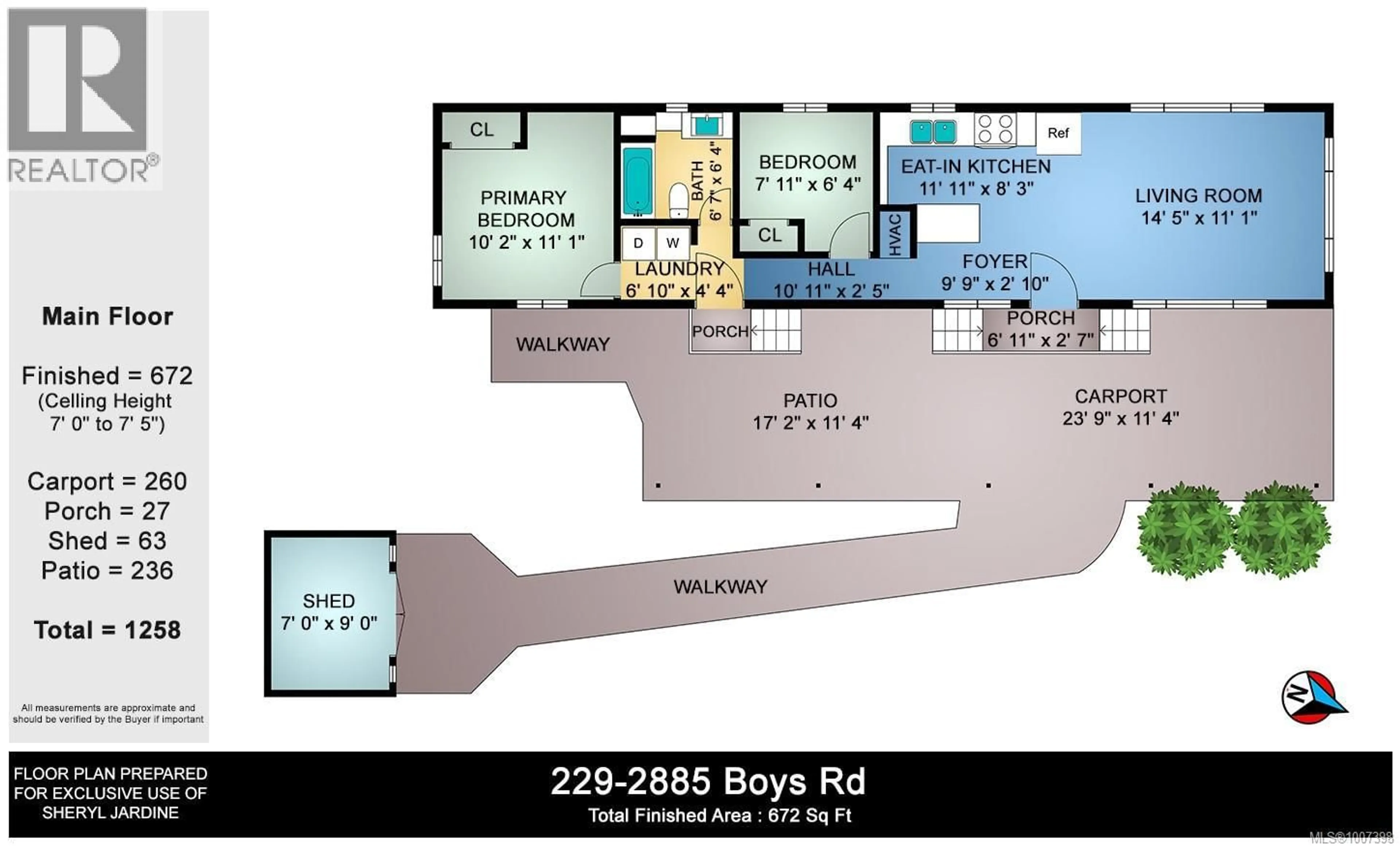 Floor plan for 229 - 2885 BOYS ROAD NORTH, Duncan British Columbia V9L4X3