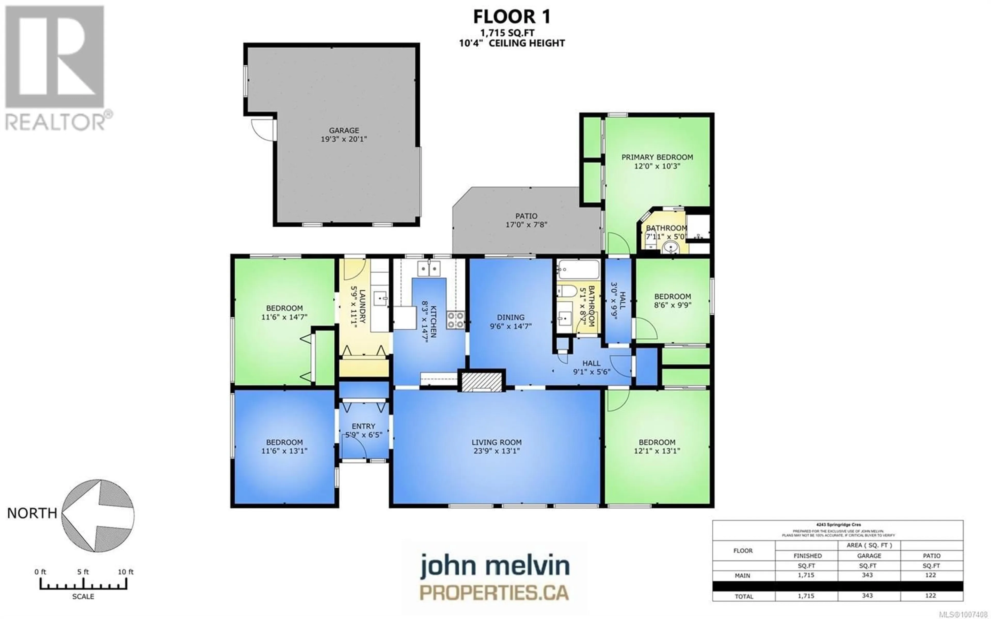 Floor plan for 4243 SPRINGRIDGE DRIVE, Saanich British Columbia V8Z4Y9