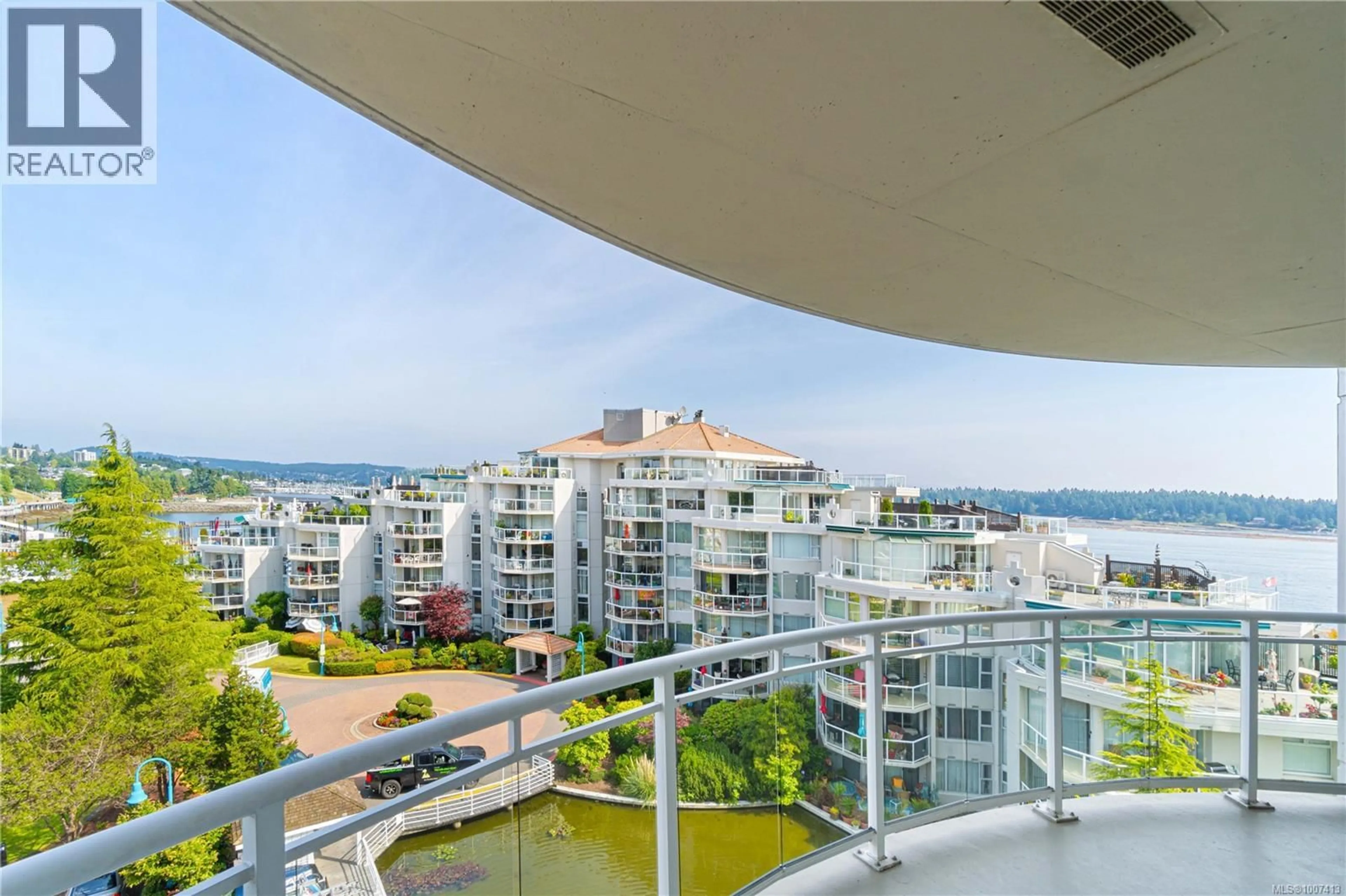 Balcony in the apartment, water/lake/river/ocean view for 604 - 154 PROMENADE DRIVE, Nanaimo British Columbia V9R6Y3