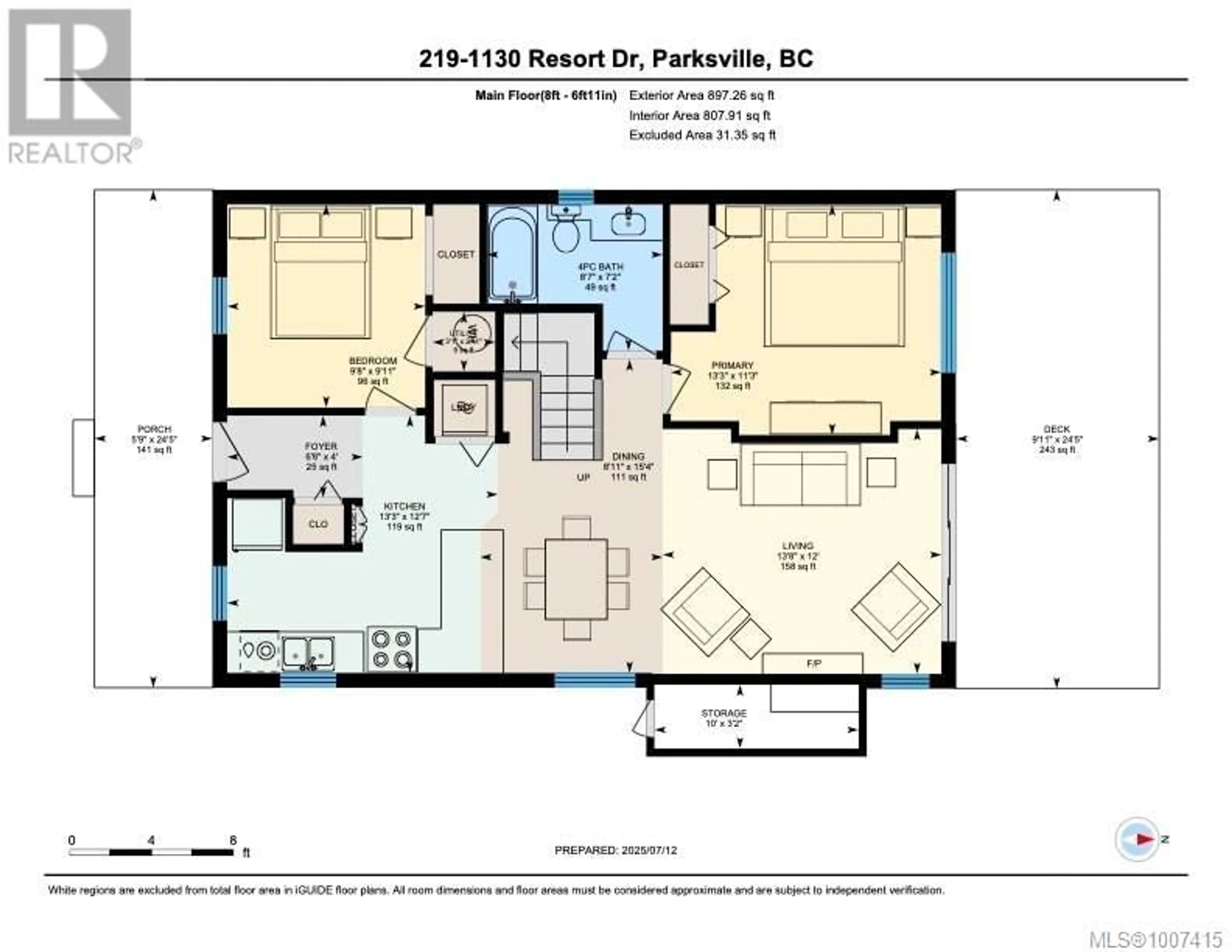 Floor plan for 219 - 1130 RESORT DRIVE, Parksville British Columbia V9P2E3