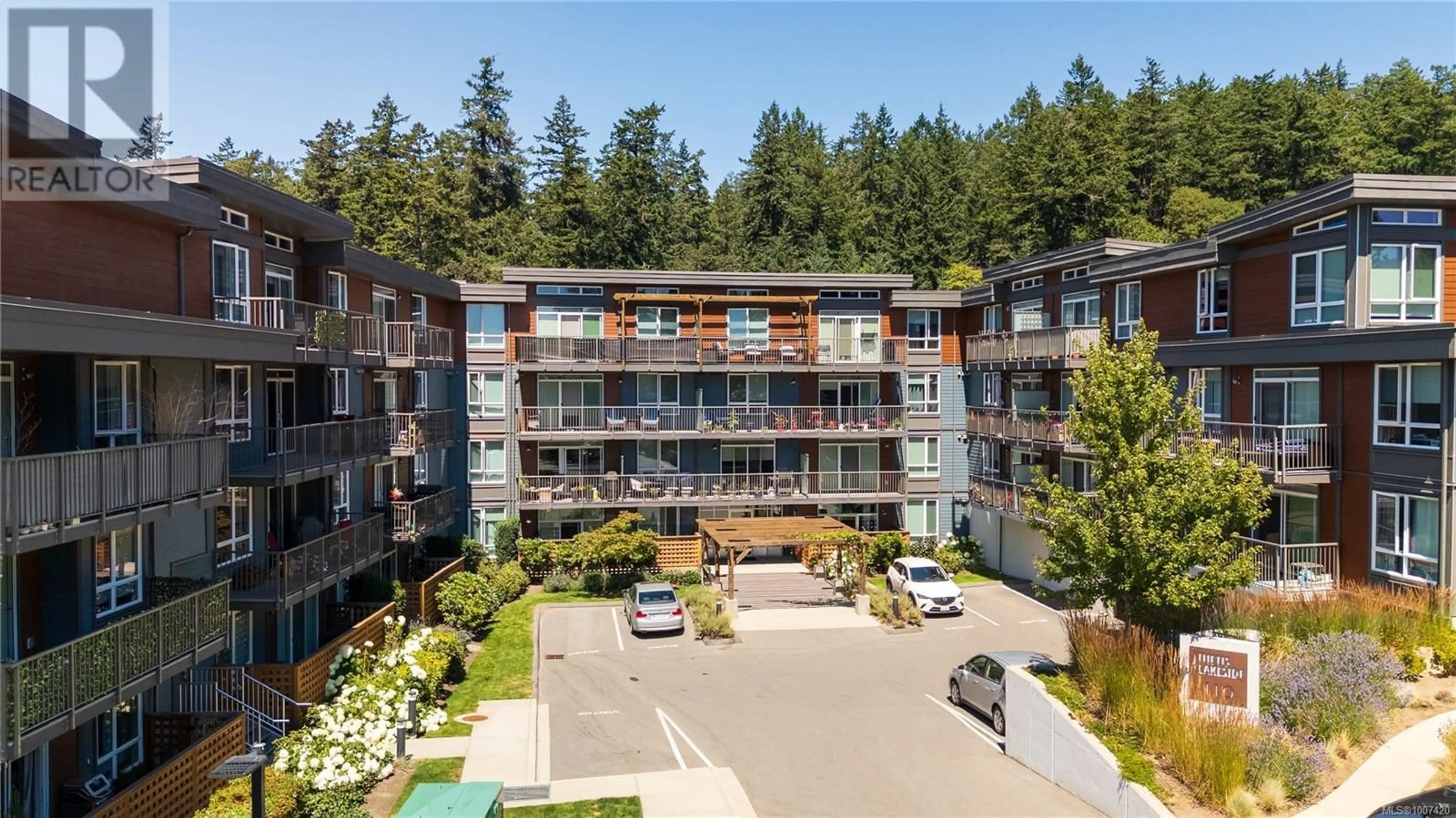 A pic from outside/outdoor area/front of a property/back of a property/a pic from drone, unknown for 206 - 110 PRESLEY PLACE, View Royal British Columbia V9B0H5