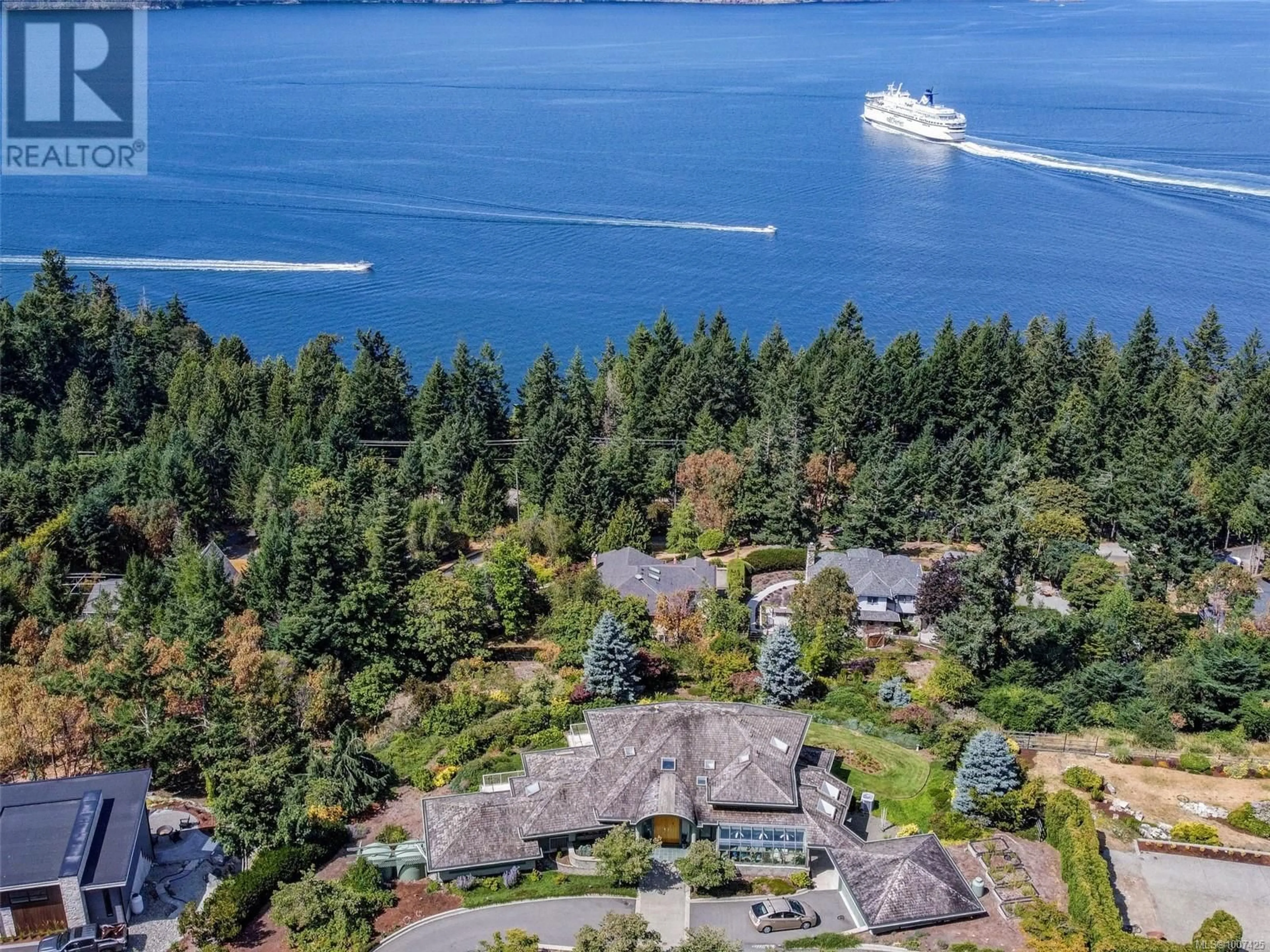 A pic from outside/outdoor area/front of a property/back of a property/a pic from drone, water/lake/river/ocean view for 1360 CLOAKE HILL ROAD, North Saanich British Columbia V9L5K3