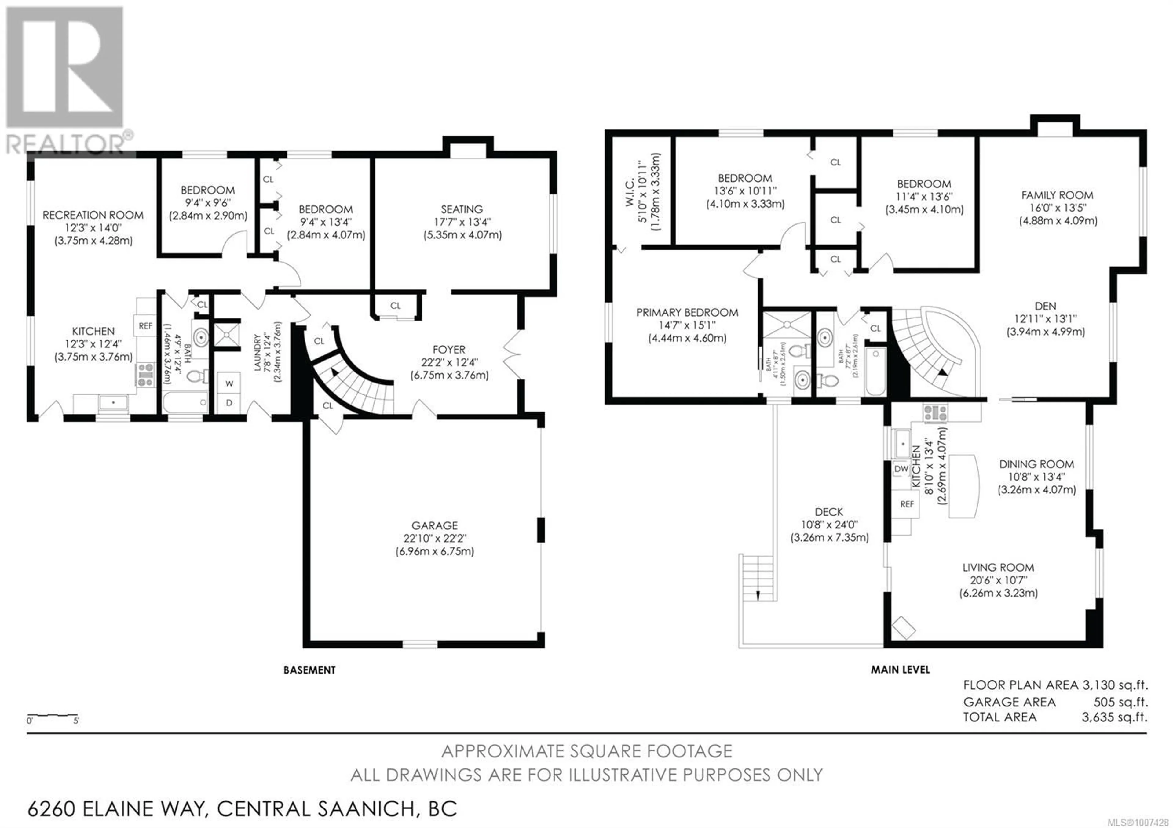 Floor plan for 6260 ELAINE WAY, Central Saanich British Columbia V8Z6A1
