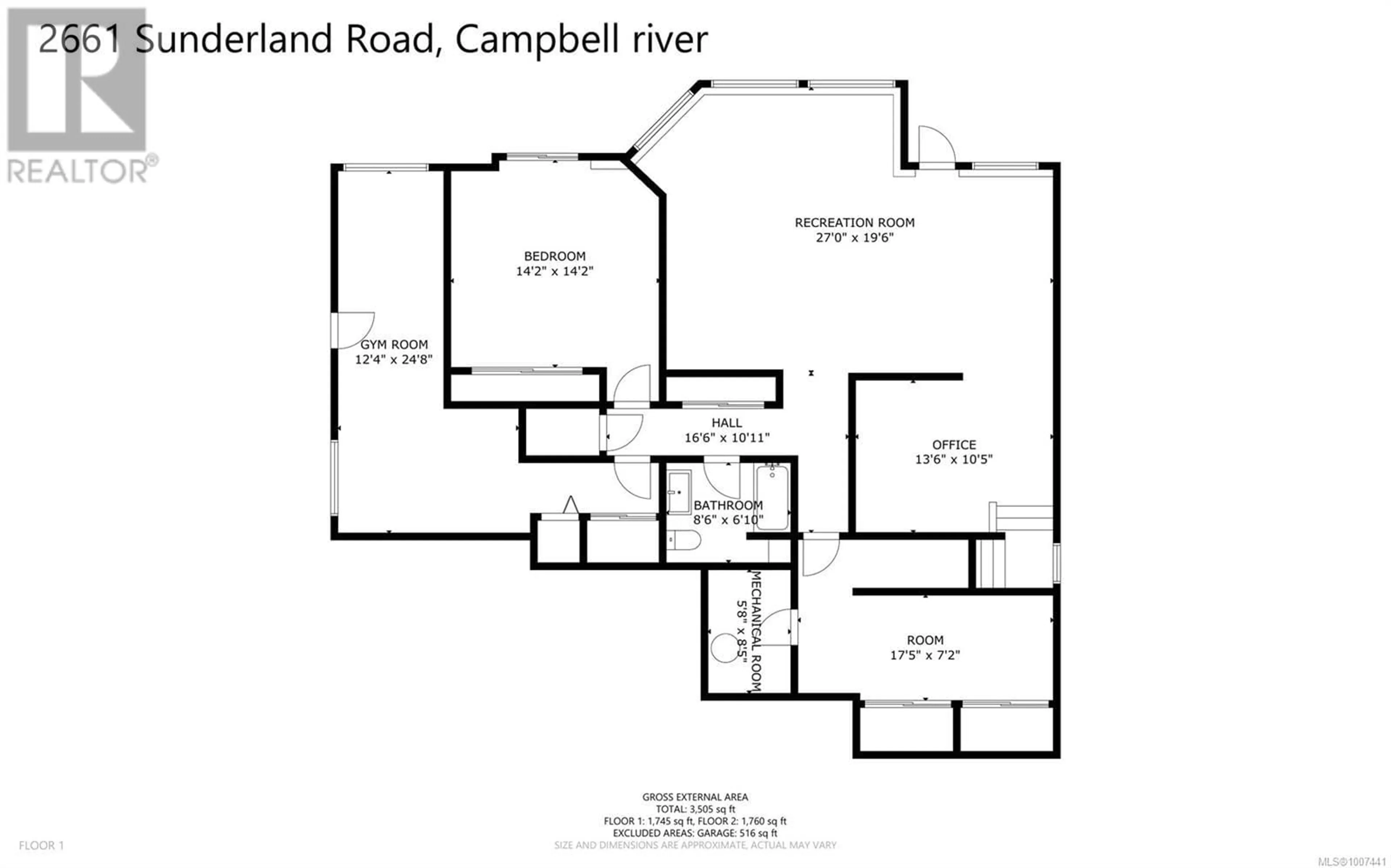 Floor plan for 2661 SUNDERLAND ROAD, Campbell River British Columbia V9H0C8