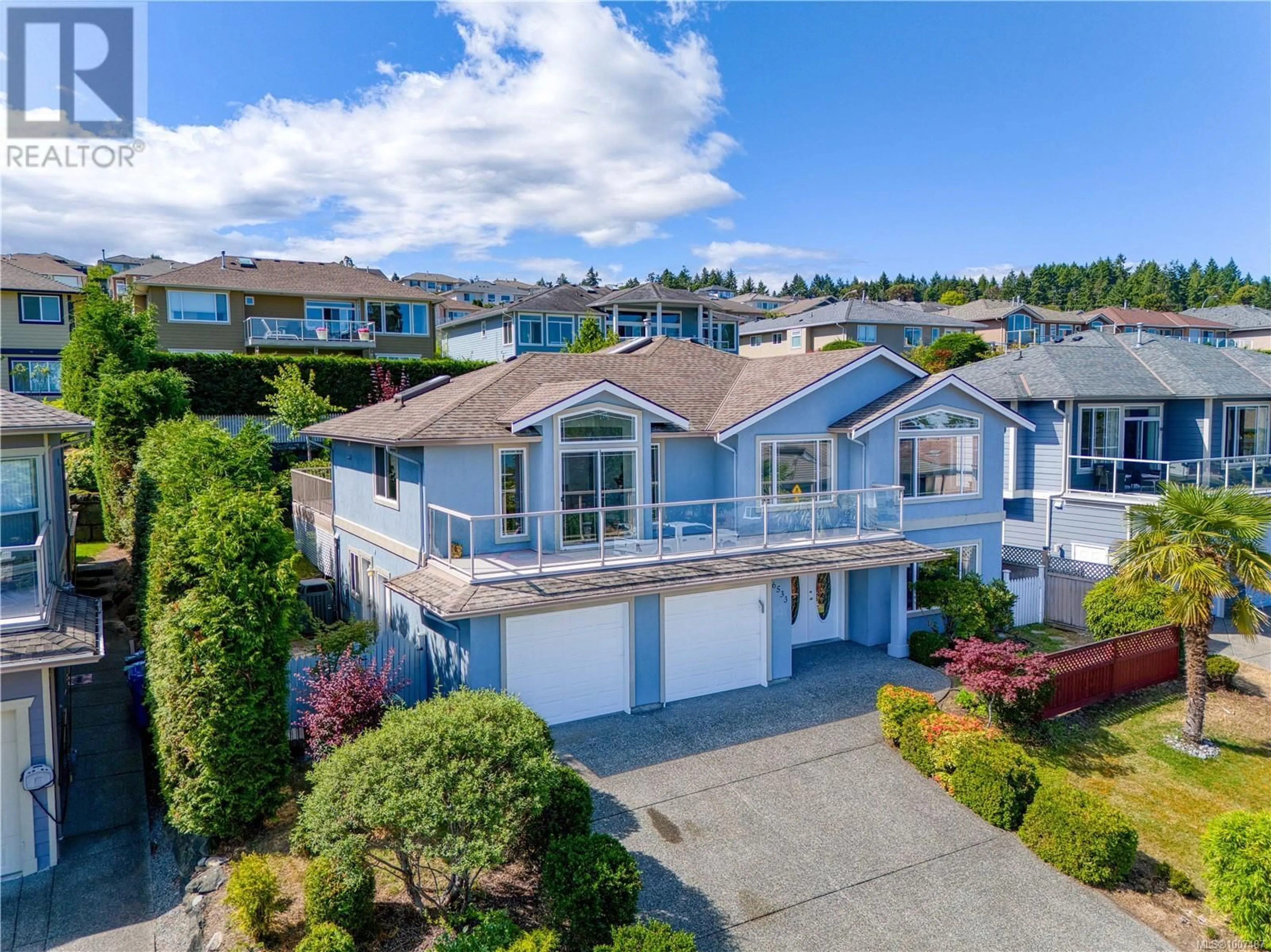 A pic from outside/outdoor area/front of a property/back of a property/a pic from drone, water/lake/river/ocean view for 6533 PTARMIGAN WAY, Nanaimo British Columbia V9V1R1