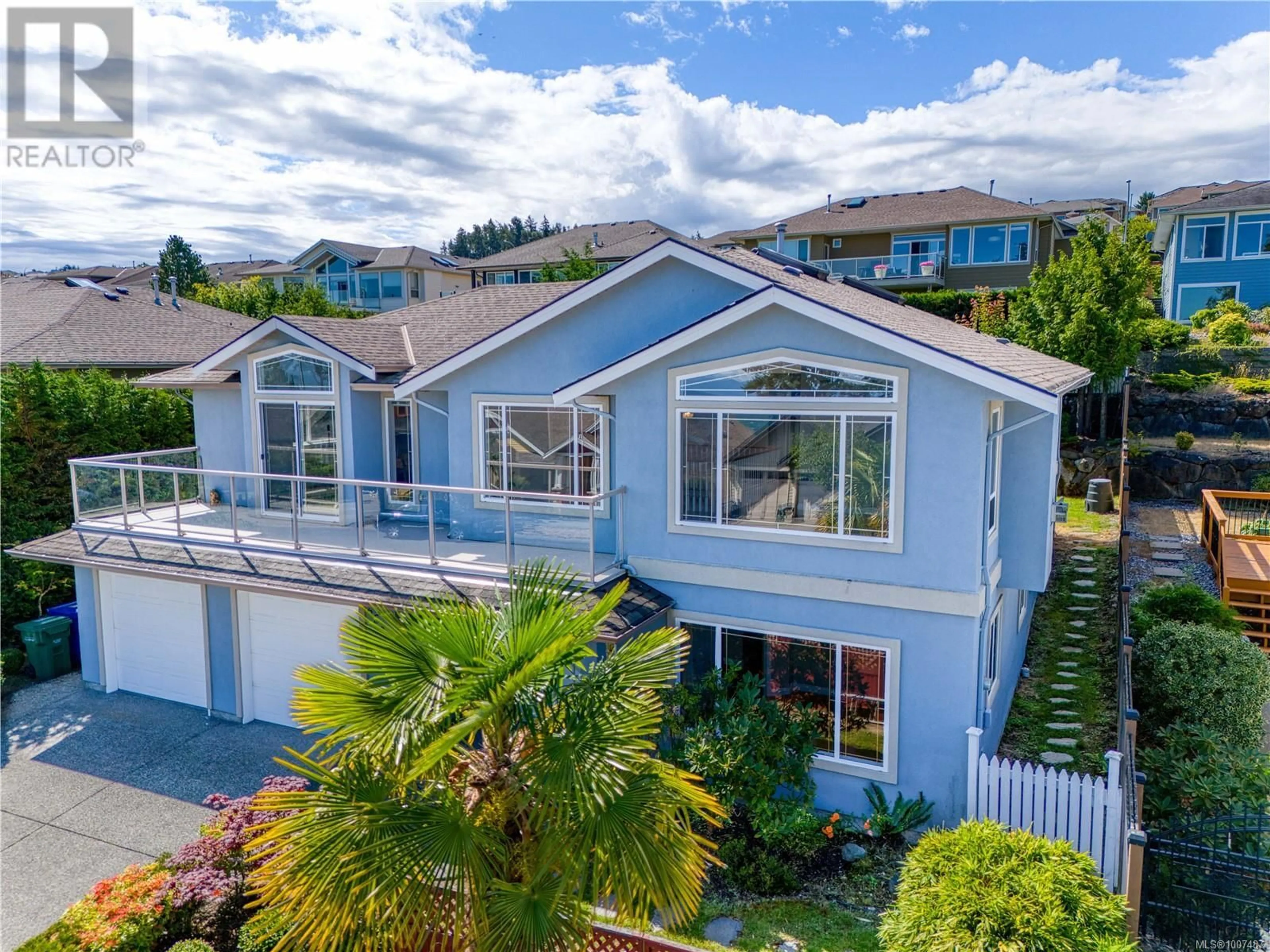 A pic from outside/outdoor area/front of a property/back of a property/a pic from drone, water/lake/river/ocean view for 6533 PTARMIGAN WAY, Nanaimo British Columbia V9V1R1