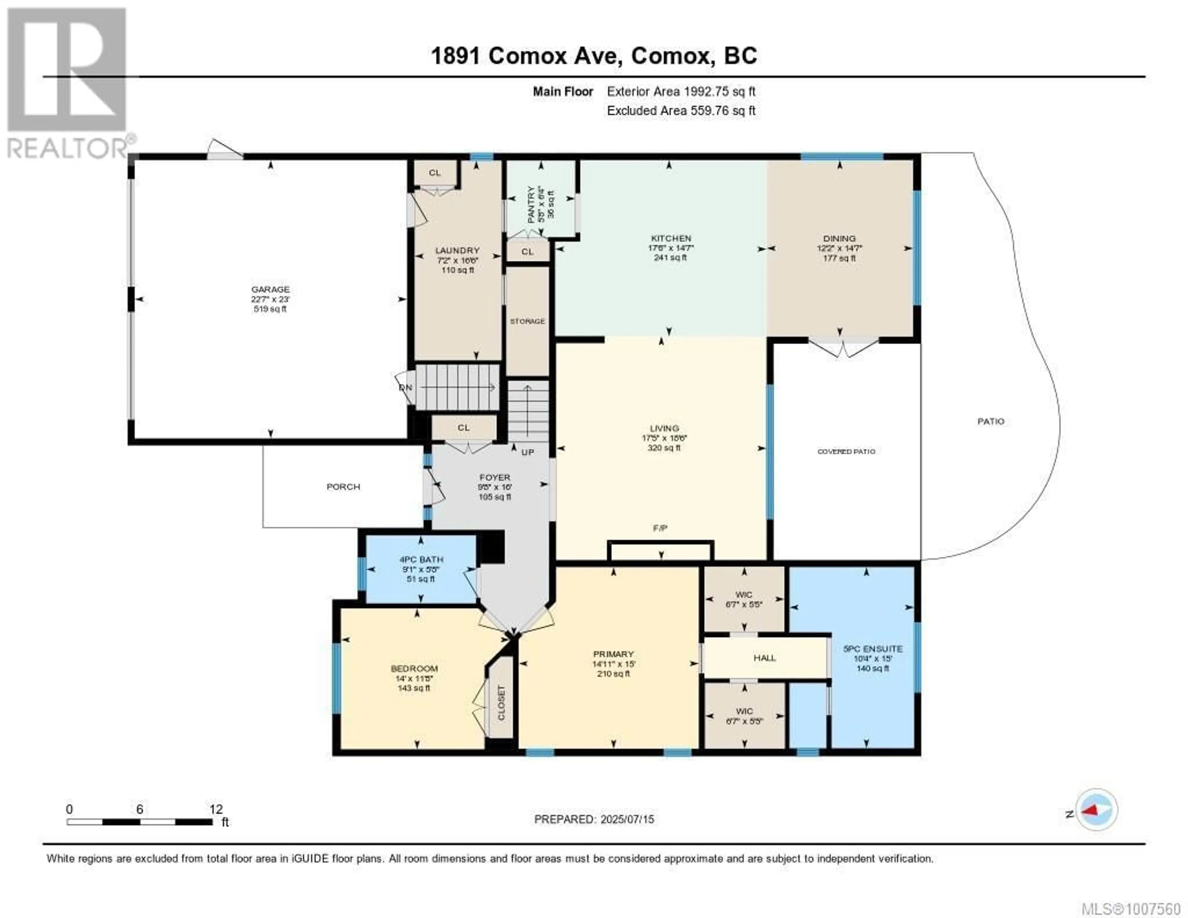 Floor plan for 1891 COMOX AVENUE, Comox British Columbia V9M3M4
