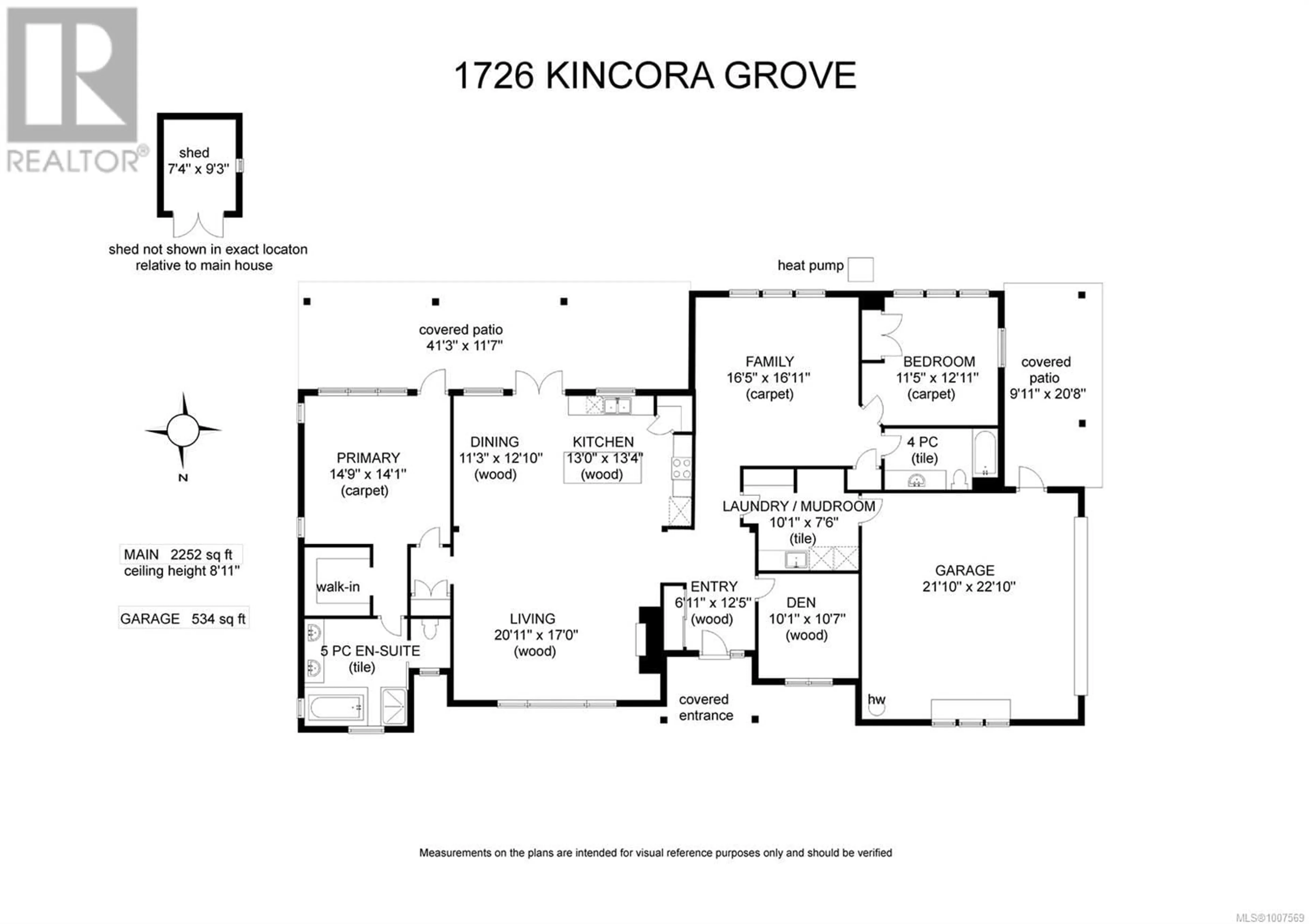Floor plan for 1726 KINCORA GROVE, Comox British Columbia V9M4C5