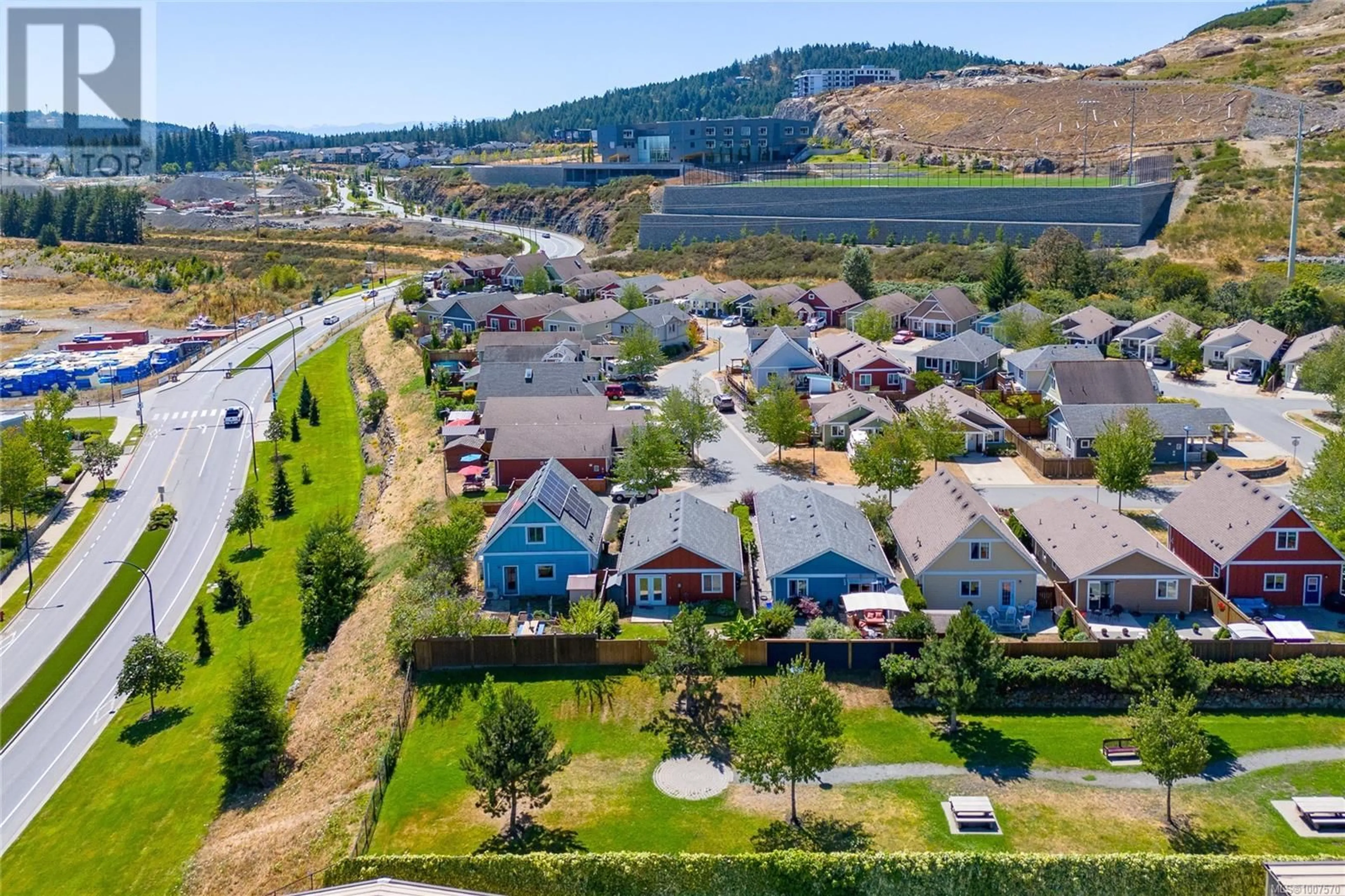 A pic from outside/outdoor area/front of a property/back of a property/a pic from drone, water/lake/river/ocean view for 2876 ORANGE BLOSSOM CRESCENT, Langford British Columbia V9B0K6