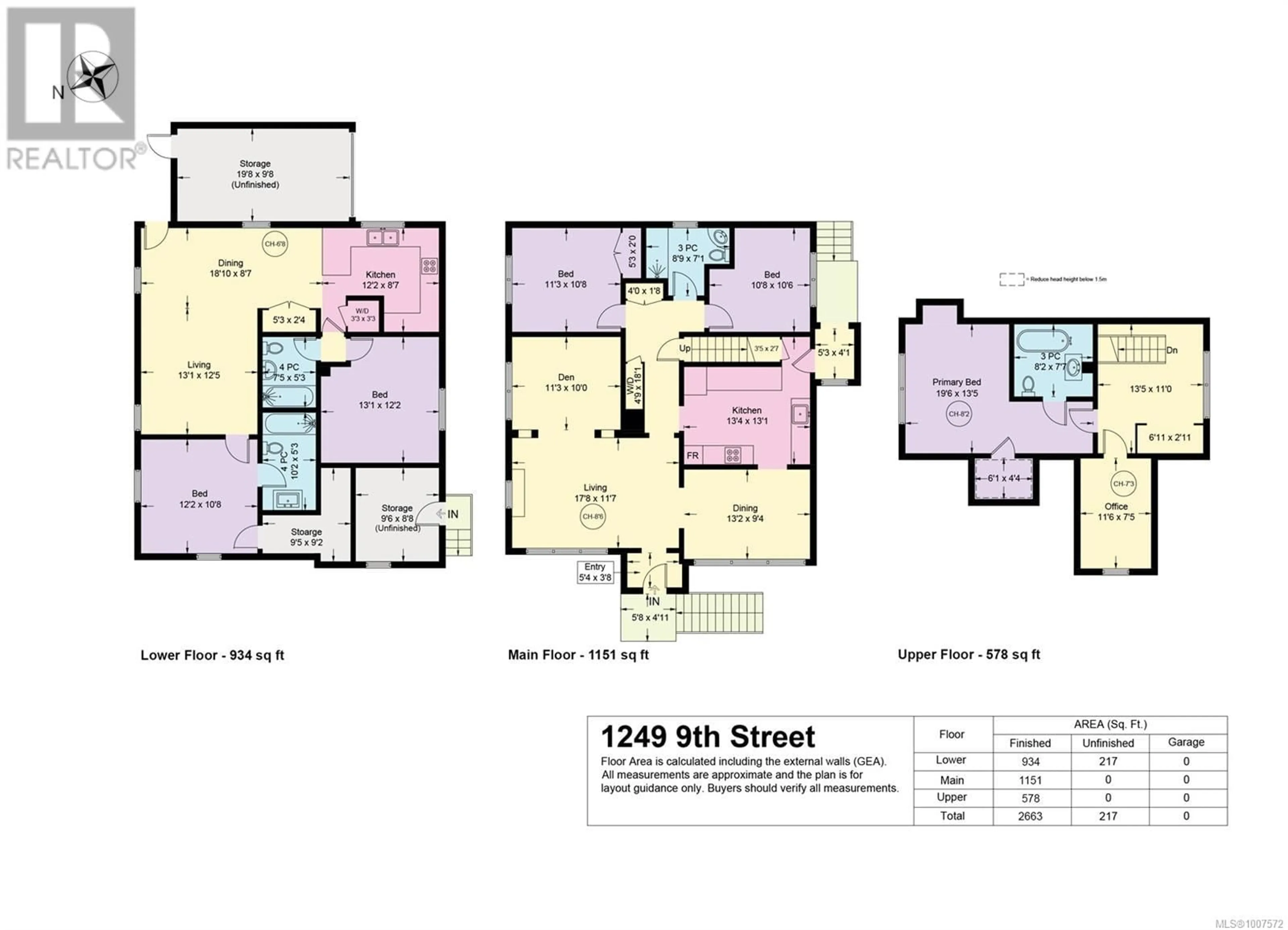 Floor plan for 1249 9TH STREET, Courtenay British Columbia V9N1P3