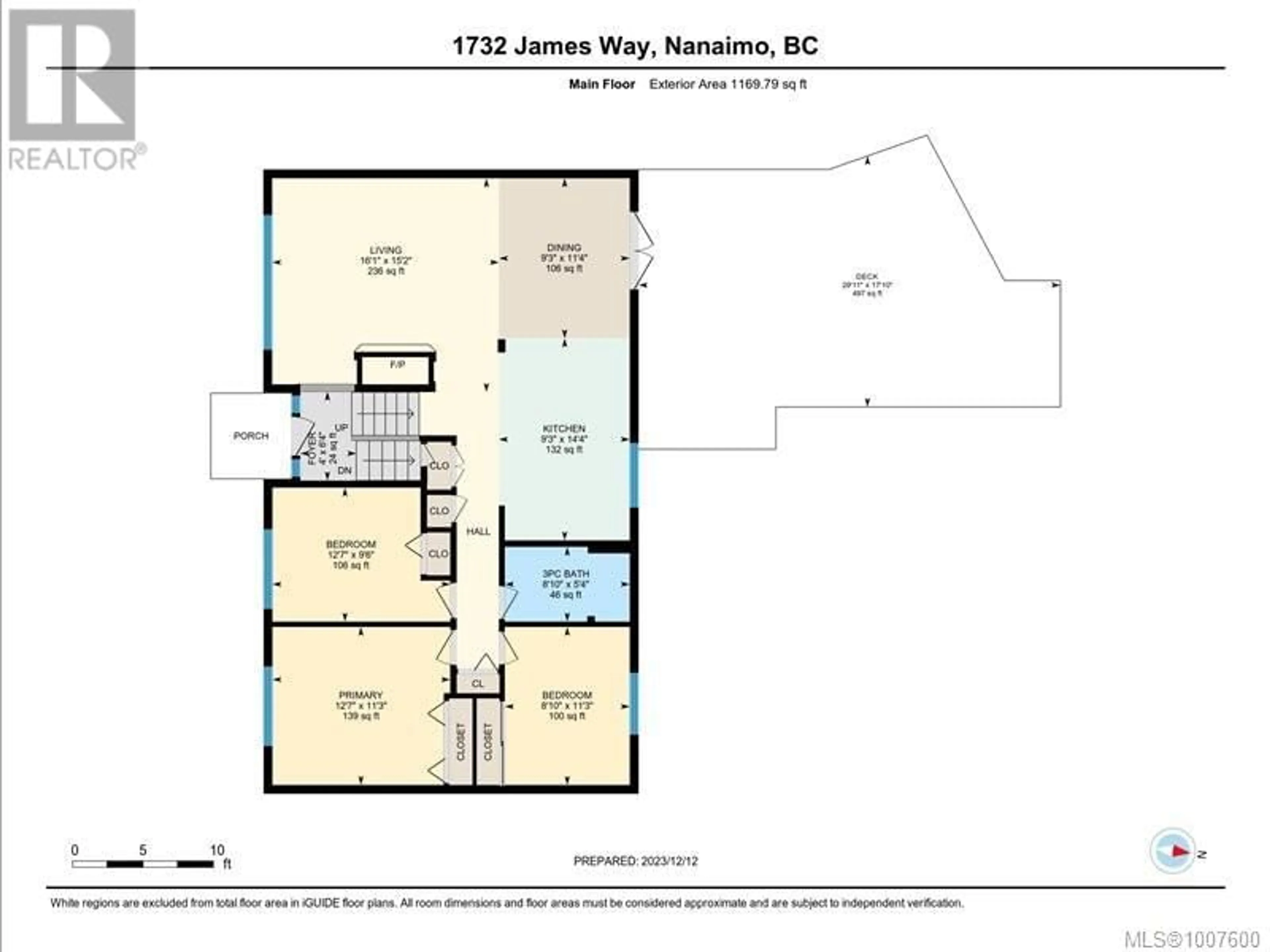 Floor plan for 1732 JAMES WAY, Nanaimo British Columbia V9S2S2