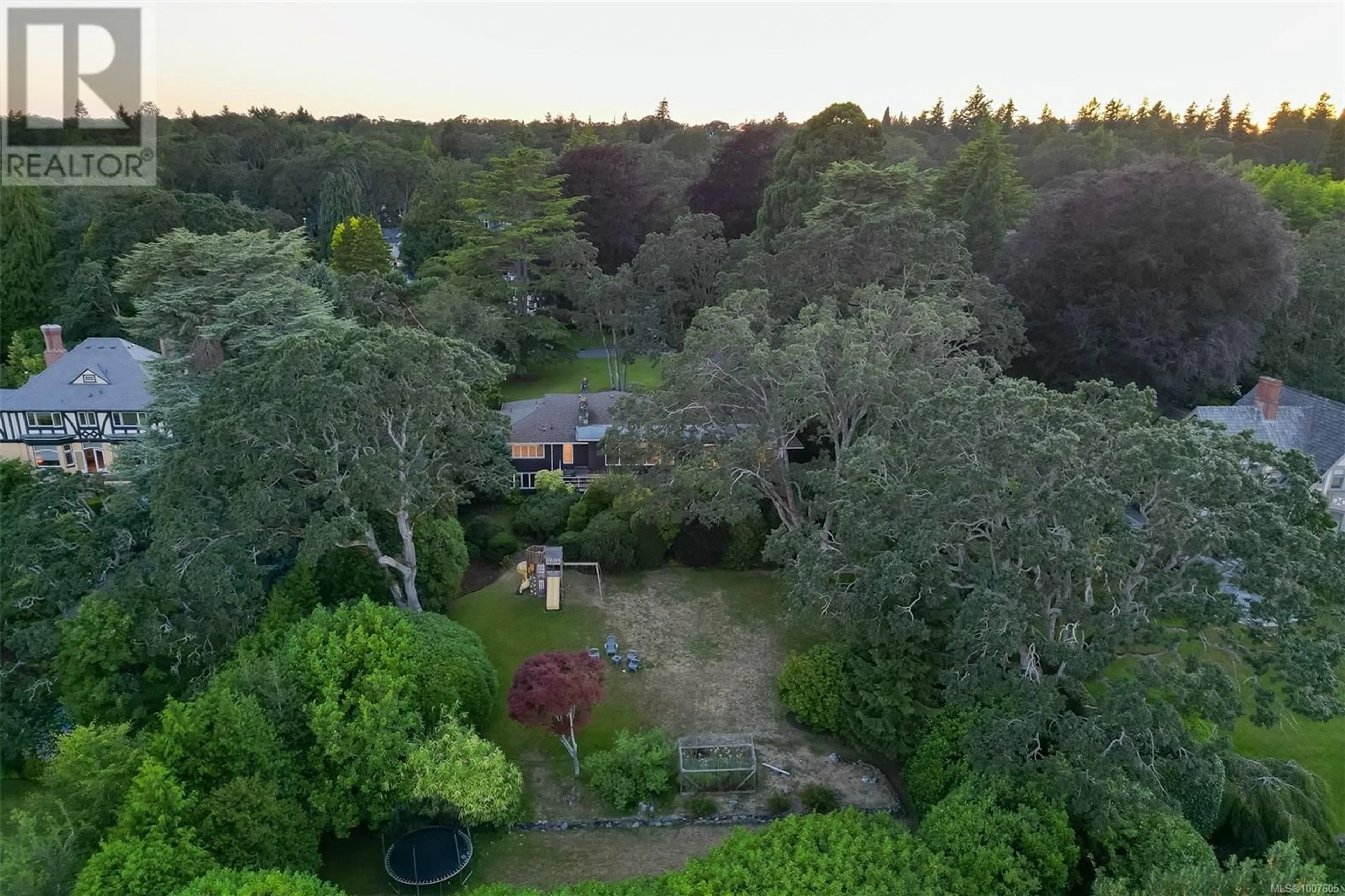 A pic from outside/outdoor area/front of a property/back of a property/a pic from drone, forest/trees view for 3375 UPPER TERRACE ROAD, Oak Bay British Columbia V8R6E5