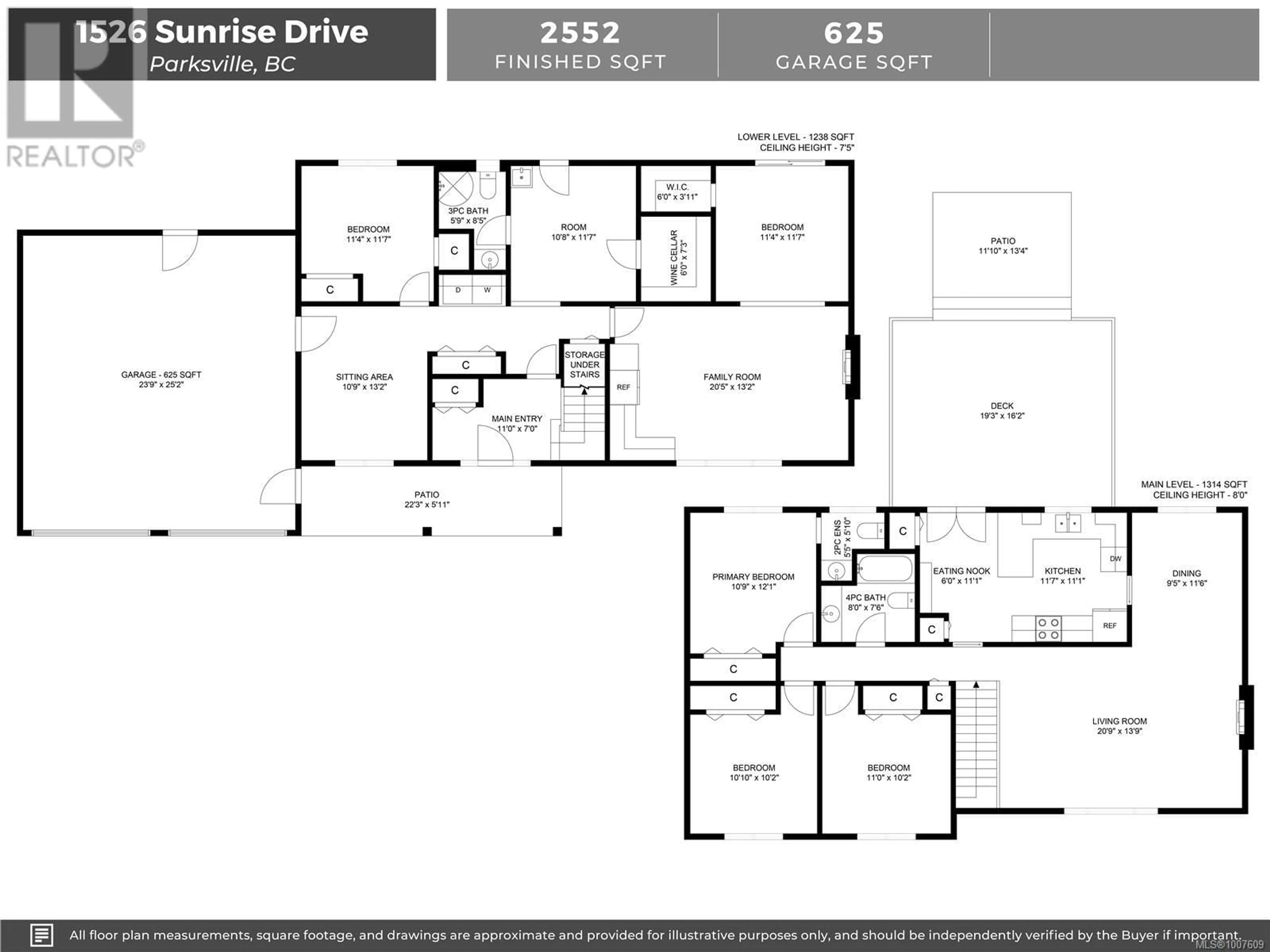 Floor plan for 1526 SUNRISE DRIVE, Parksville British Columbia V9P1X7