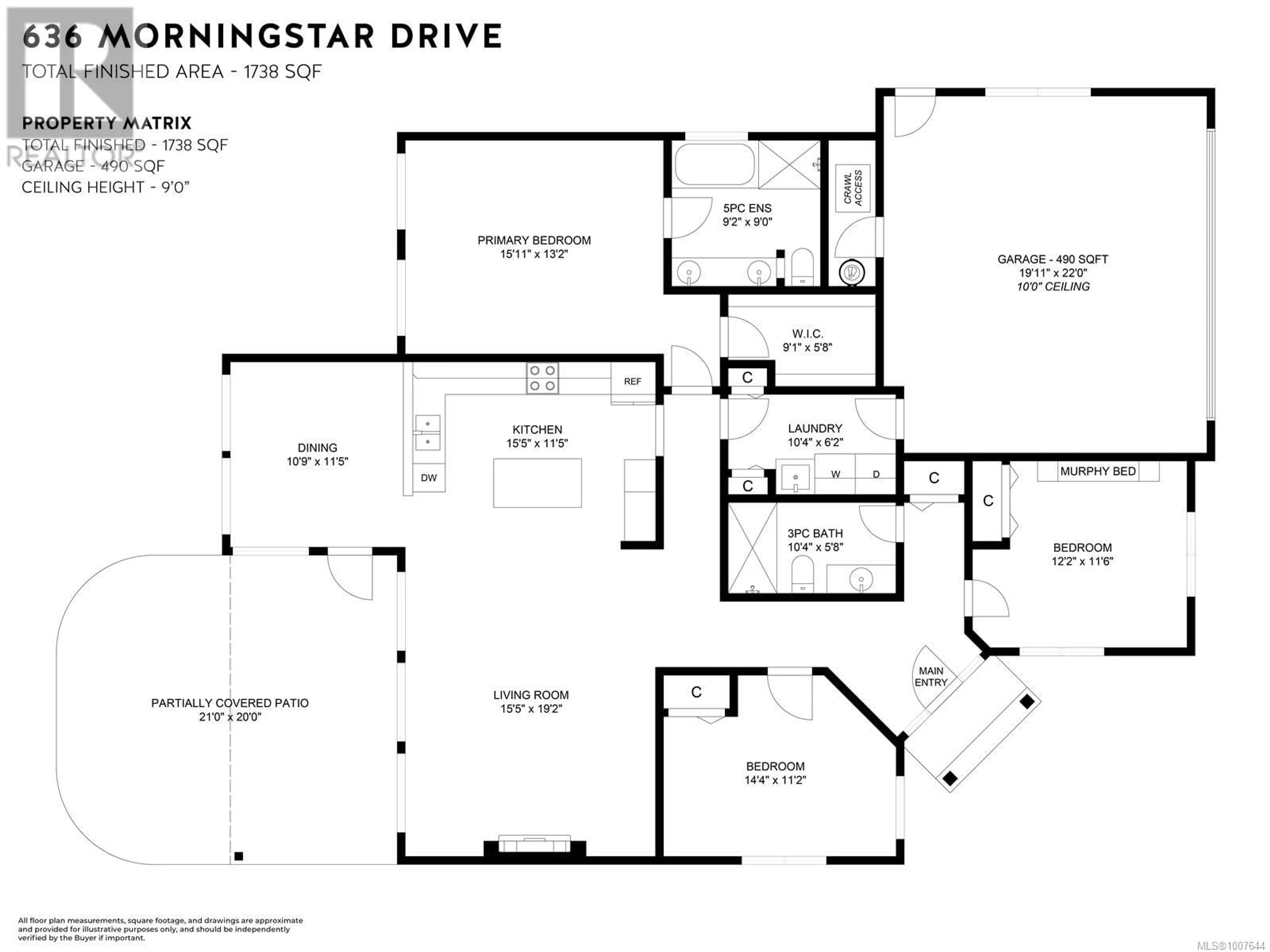 Floor plan for 636 MORNINGSTAR DRIVE, Parksville British Columbia V9P2W3