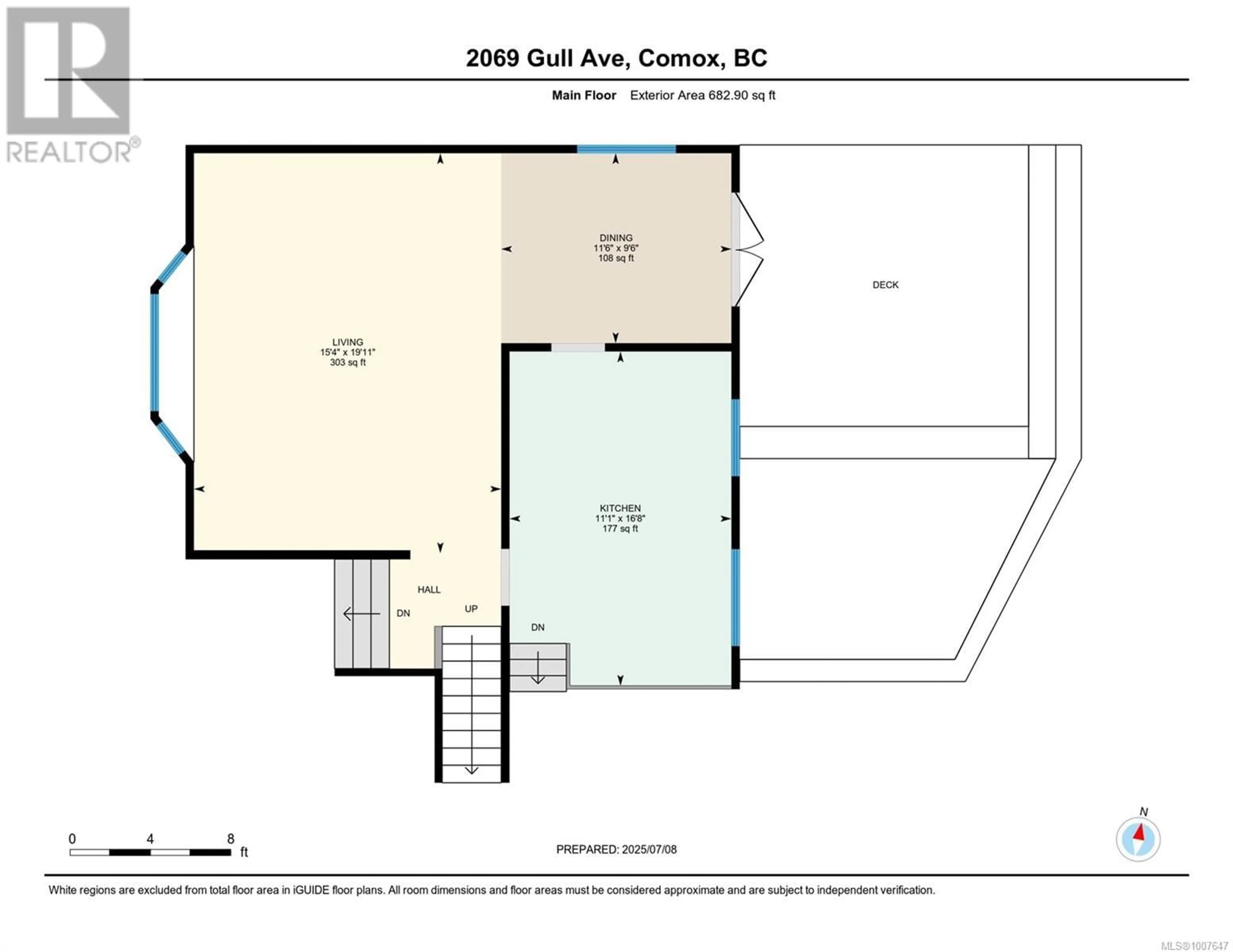 Floor plan for 2069 GULL AVENUE, Comox British Columbia V9M1L5