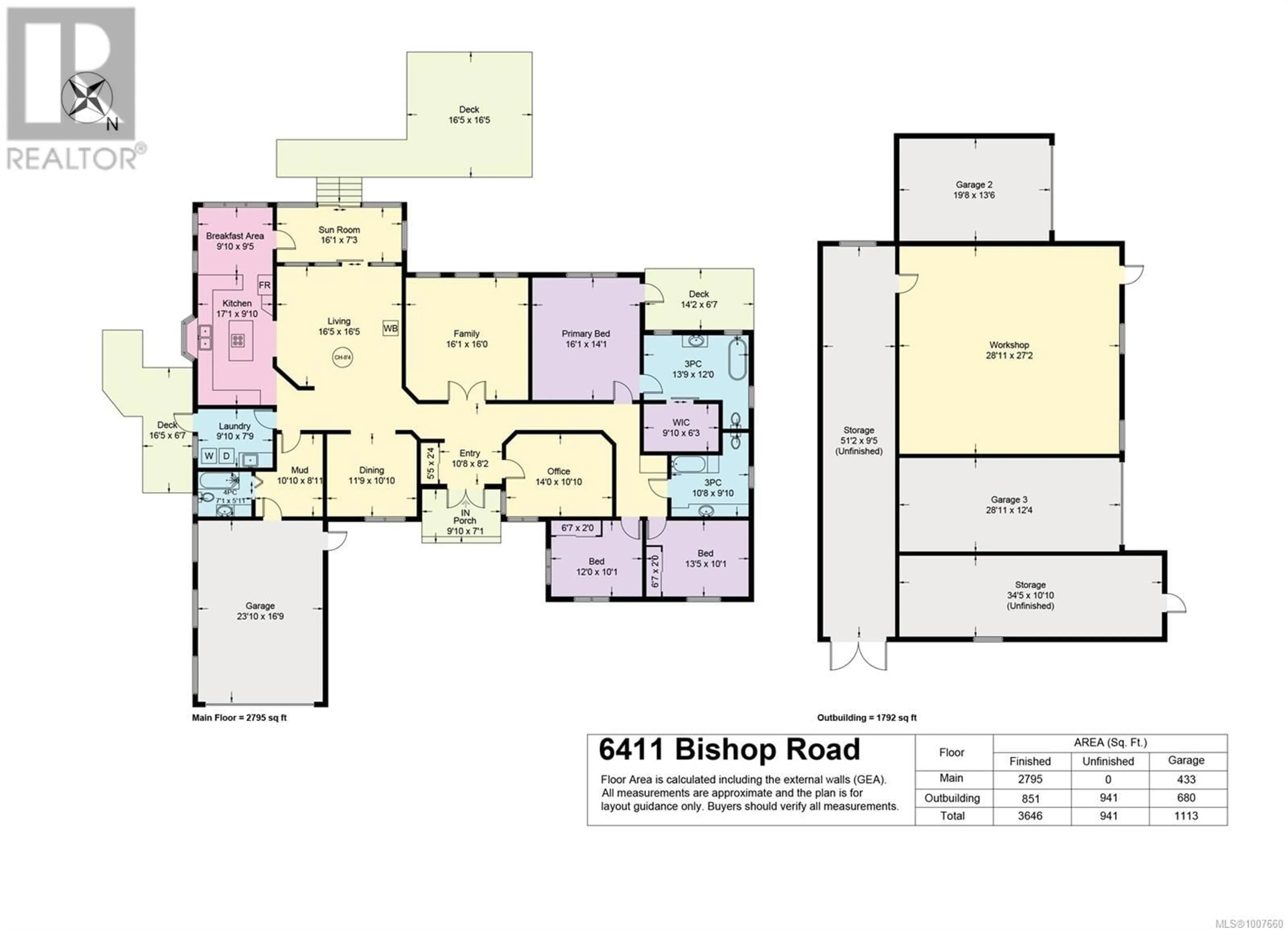 Floor plan for 6411 BISHOP ROAD, Courtenay British Columbia V9J1V3
