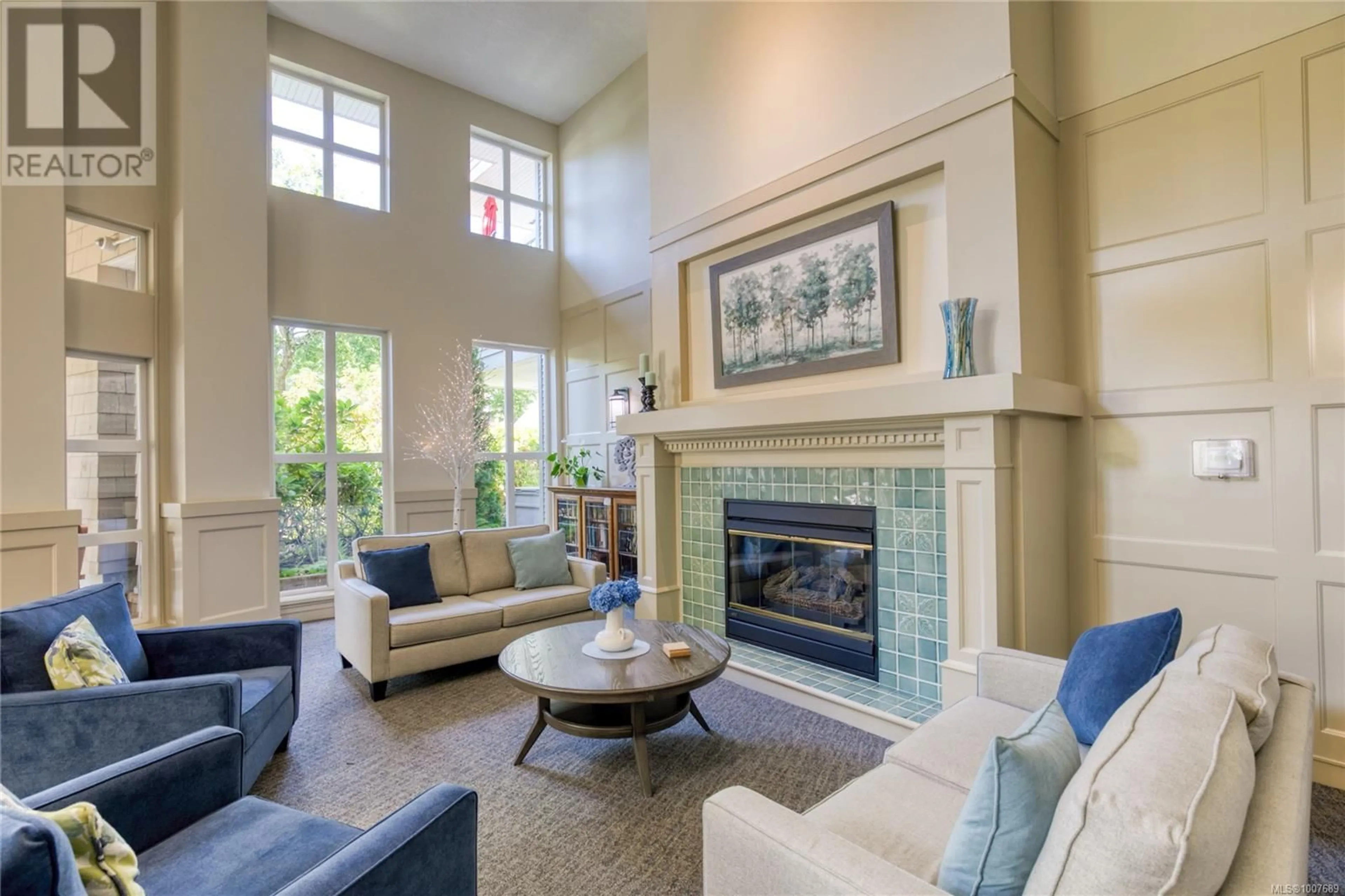 Living room with furniture, ceramic/tile floor for 415 - 5685 EDGEWATER LANE, Nanaimo British Columbia V9T6K1