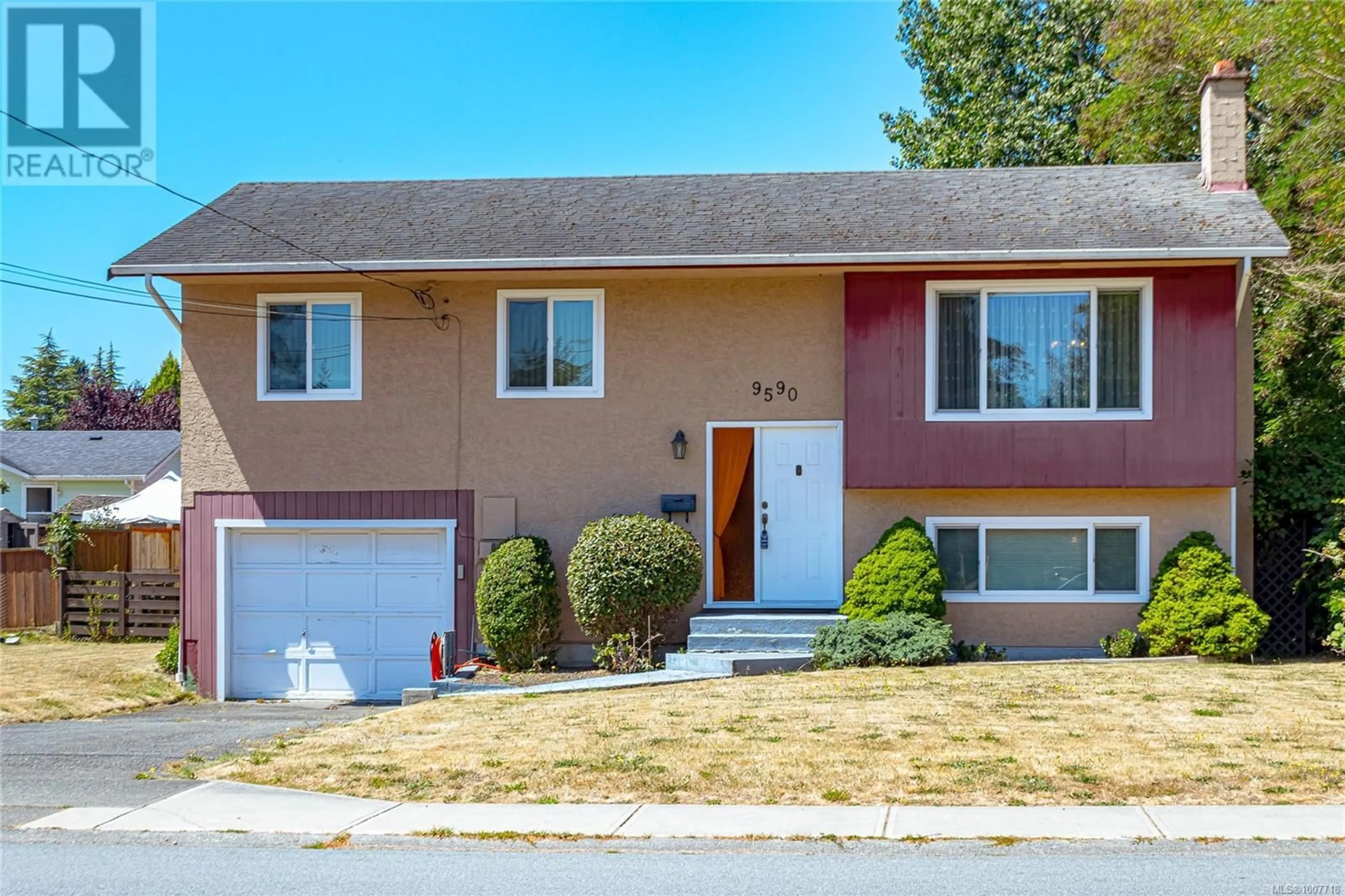 Home with vinyl exterior material, street for 9590 EPCO DRIVE, Sidney British Columbia V8L2T2