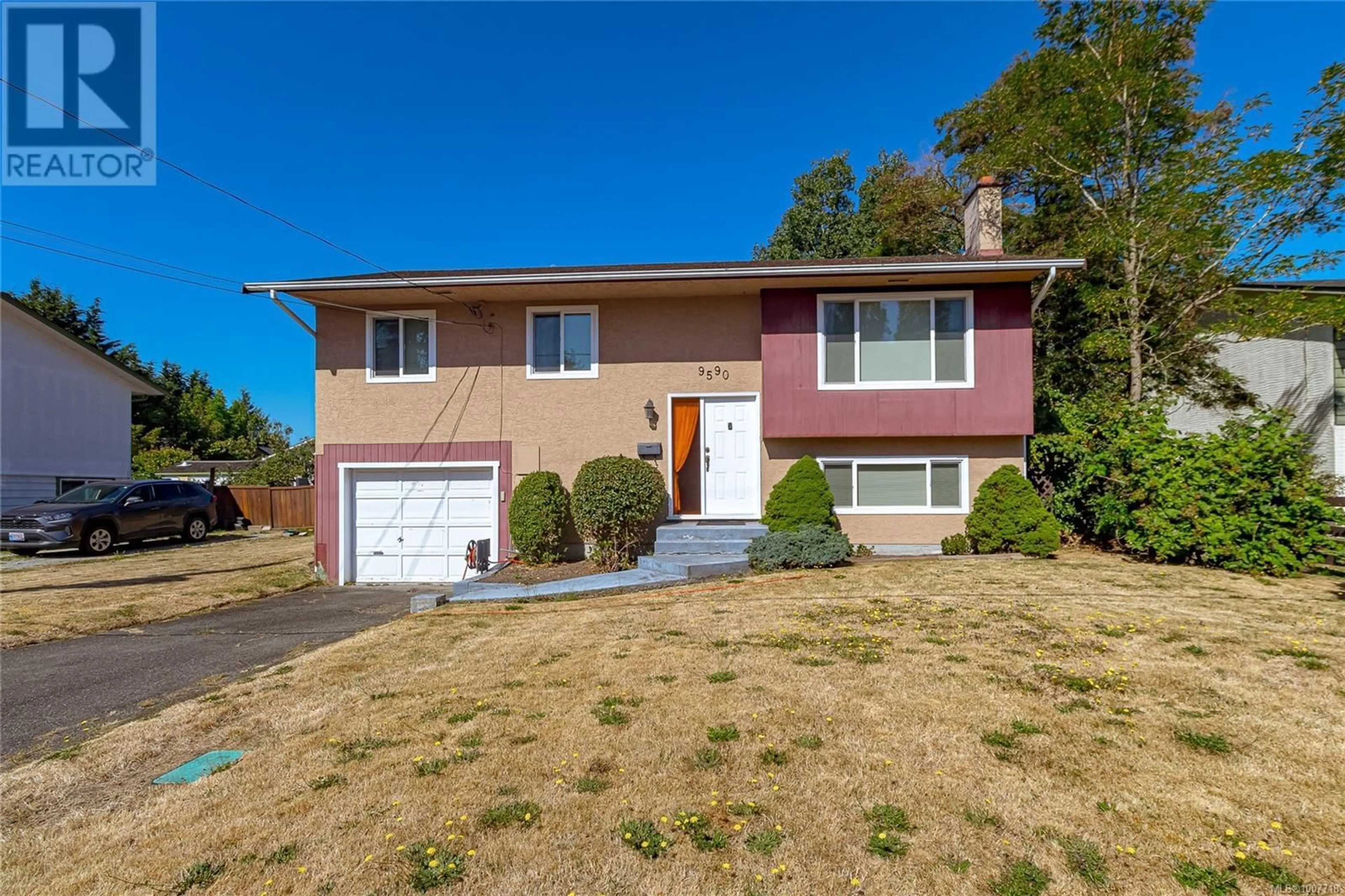 Home with vinyl exterior material, street for 9590 EPCO DRIVE, Sidney British Columbia V8L2T2