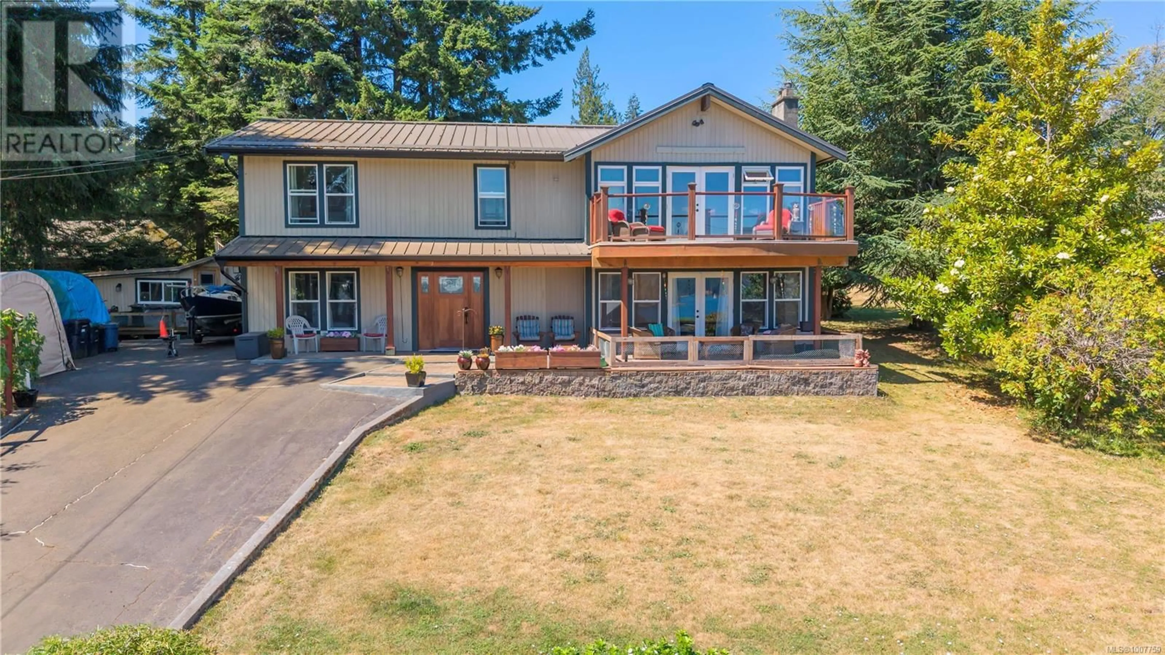 A pic from outside/outdoor area/front of a property/back of a property/a pic from drone, water/lake/river/ocean view for 1671 FAWCETT ROAD, Nanaimo British Columbia V9X1P2