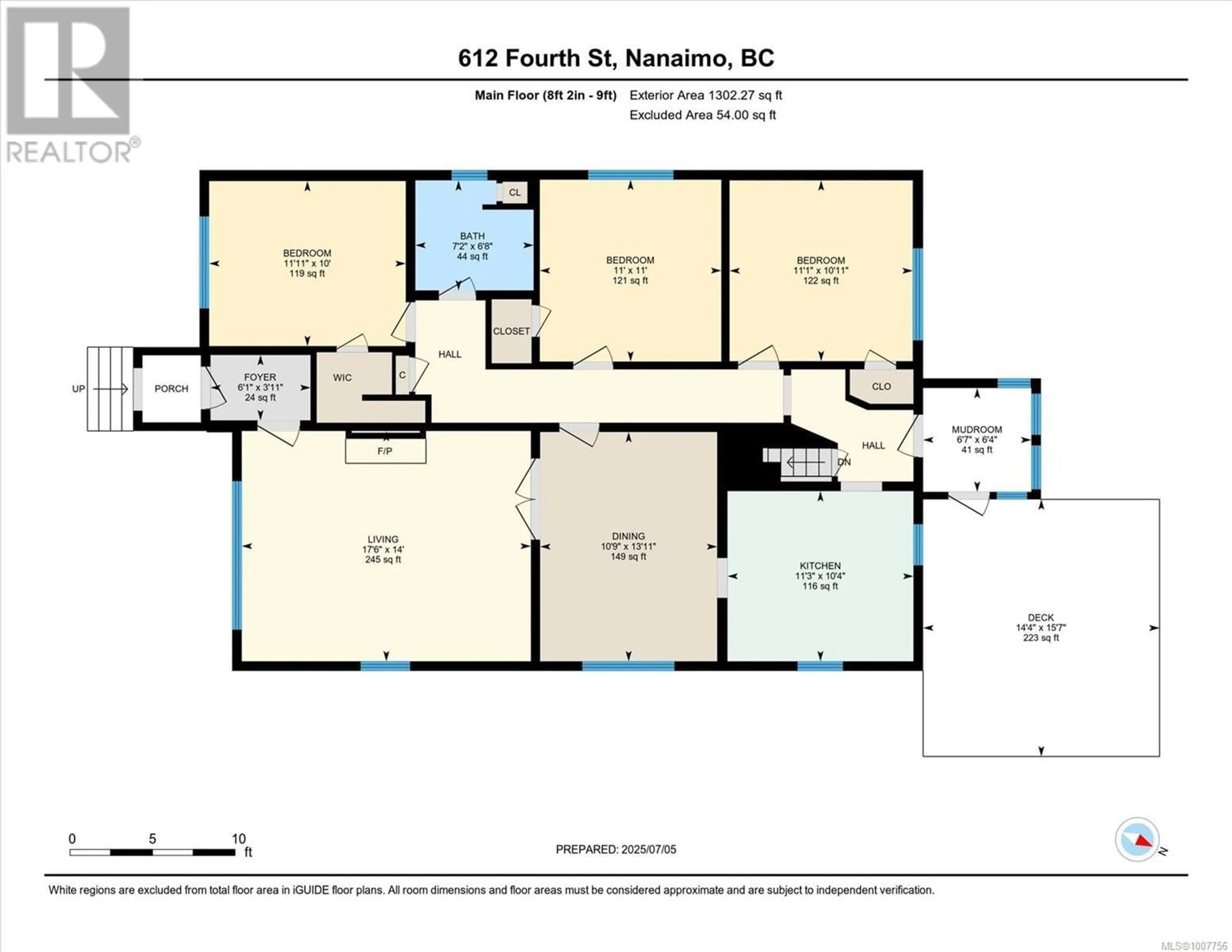 Floor plan for 612 FOURTH STREET, Nanaimo British Columbia V9R1T7