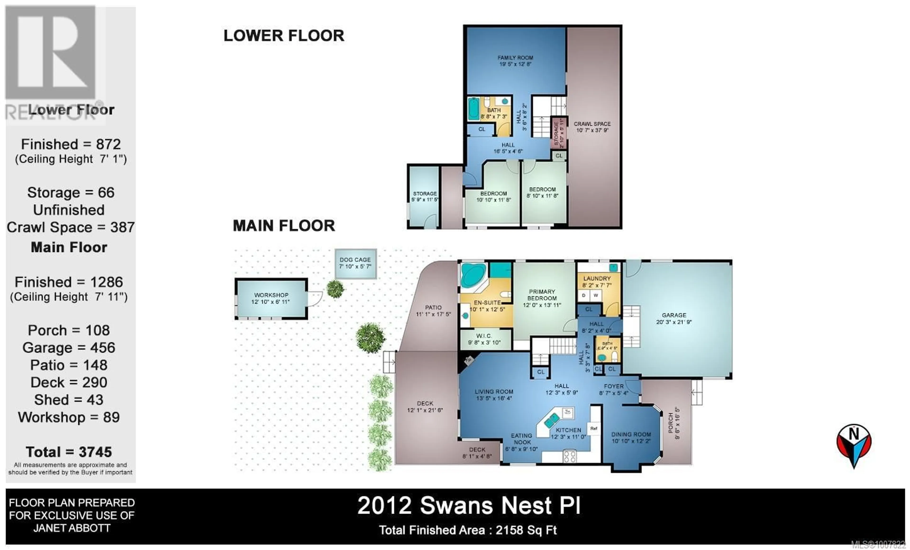 Floor plan for 2012 SWANS NEST PLACE, Duncan British Columbia V9L5M1