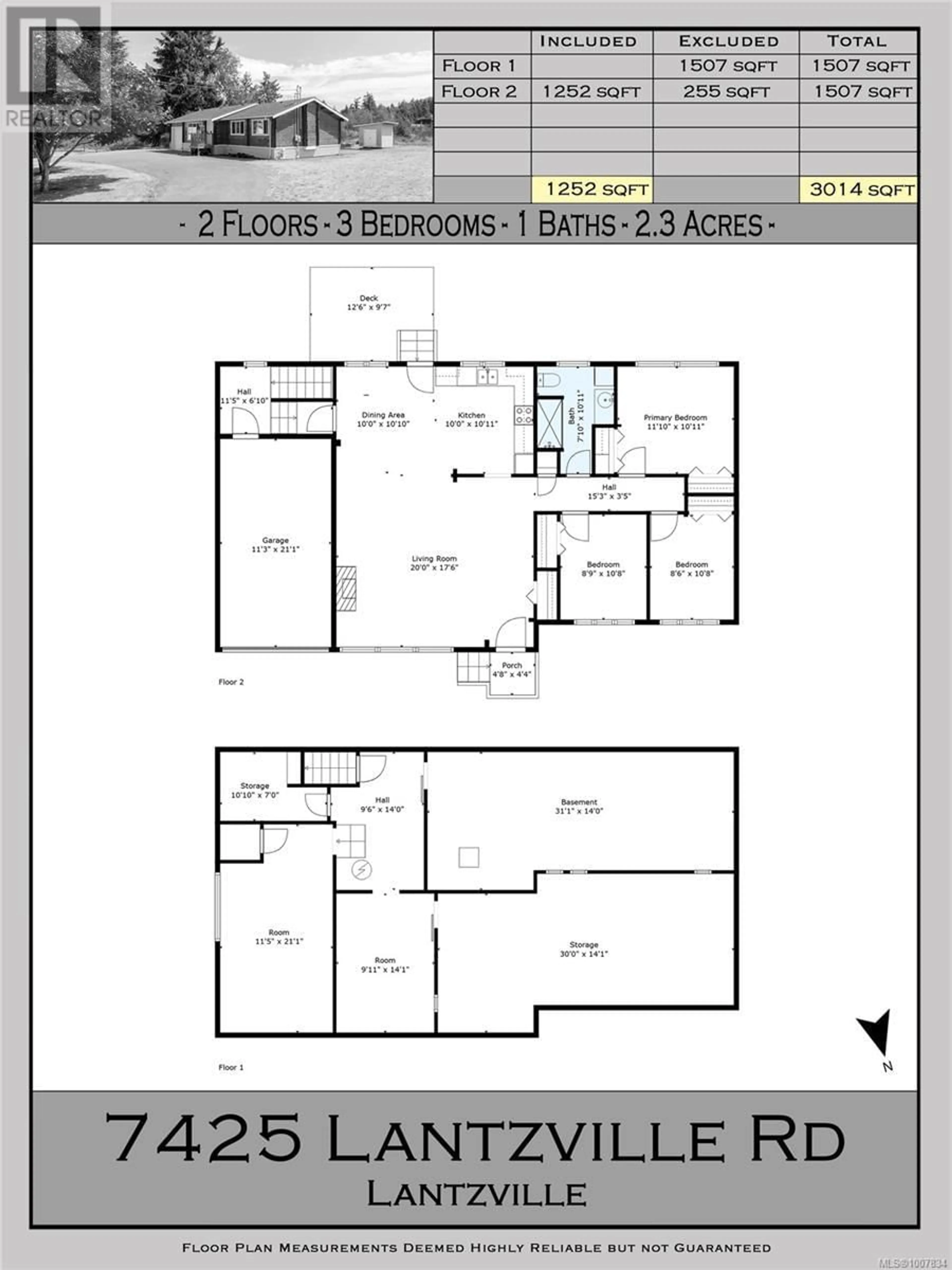 Floor plan for 7425 LANTZVILLE ROAD, Lantzville British Columbia V0R2H0