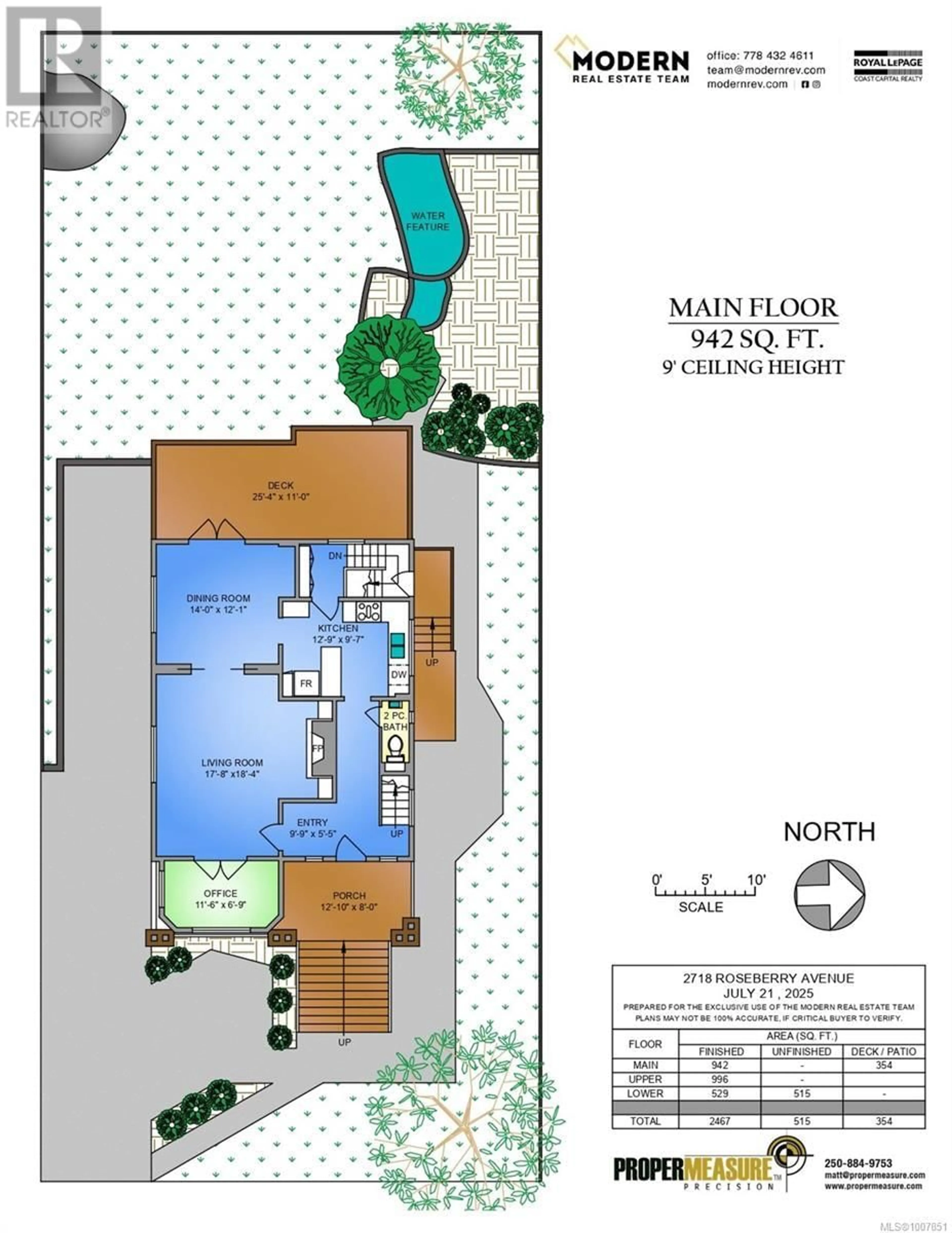 Floor plan for 2718 ROSEBERRY AVENUE, Victoria British Columbia V8R3T9