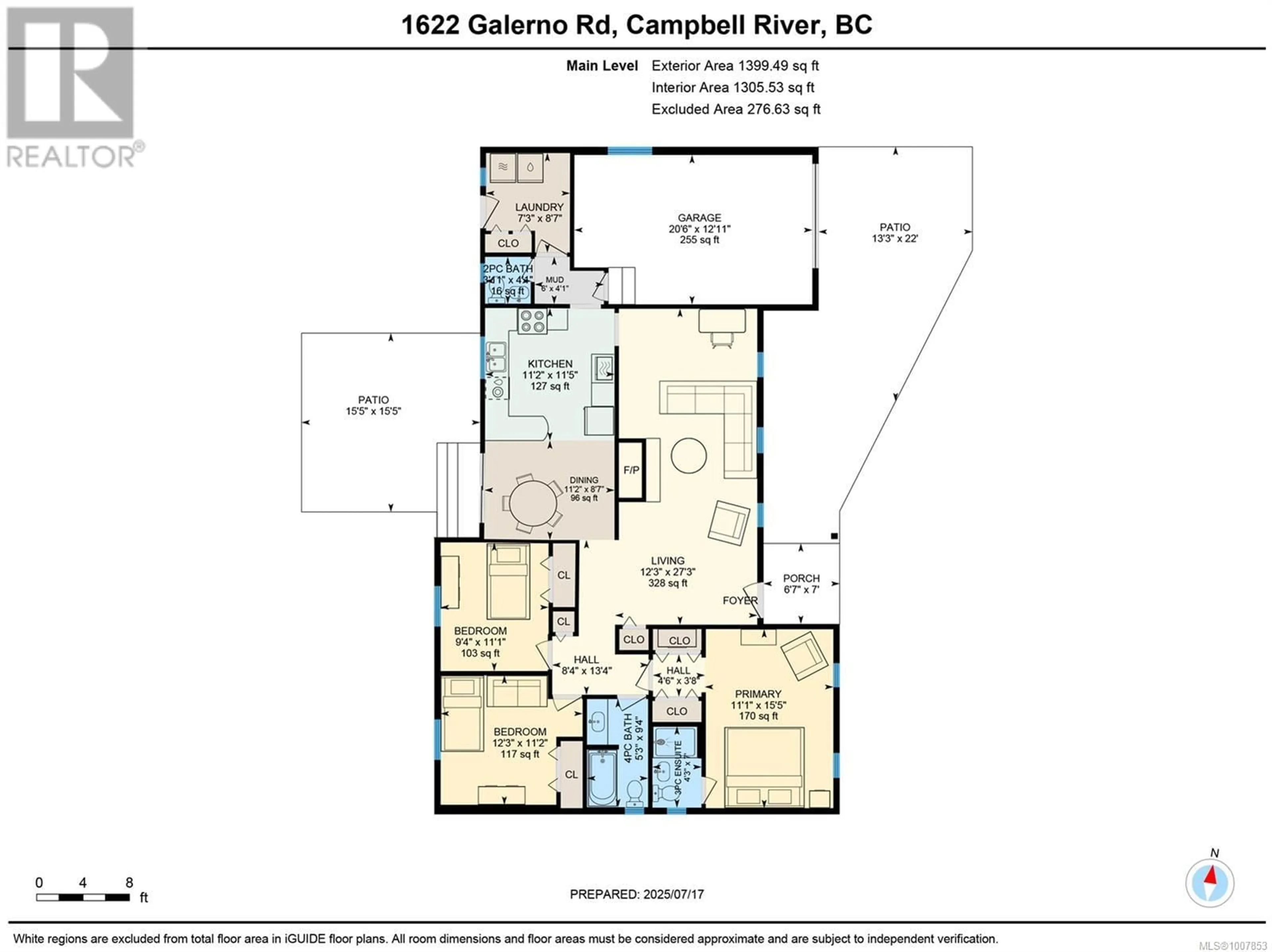 Floor plan for 1622 GALERNO ROAD, Campbell River British Columbia V9W1K4