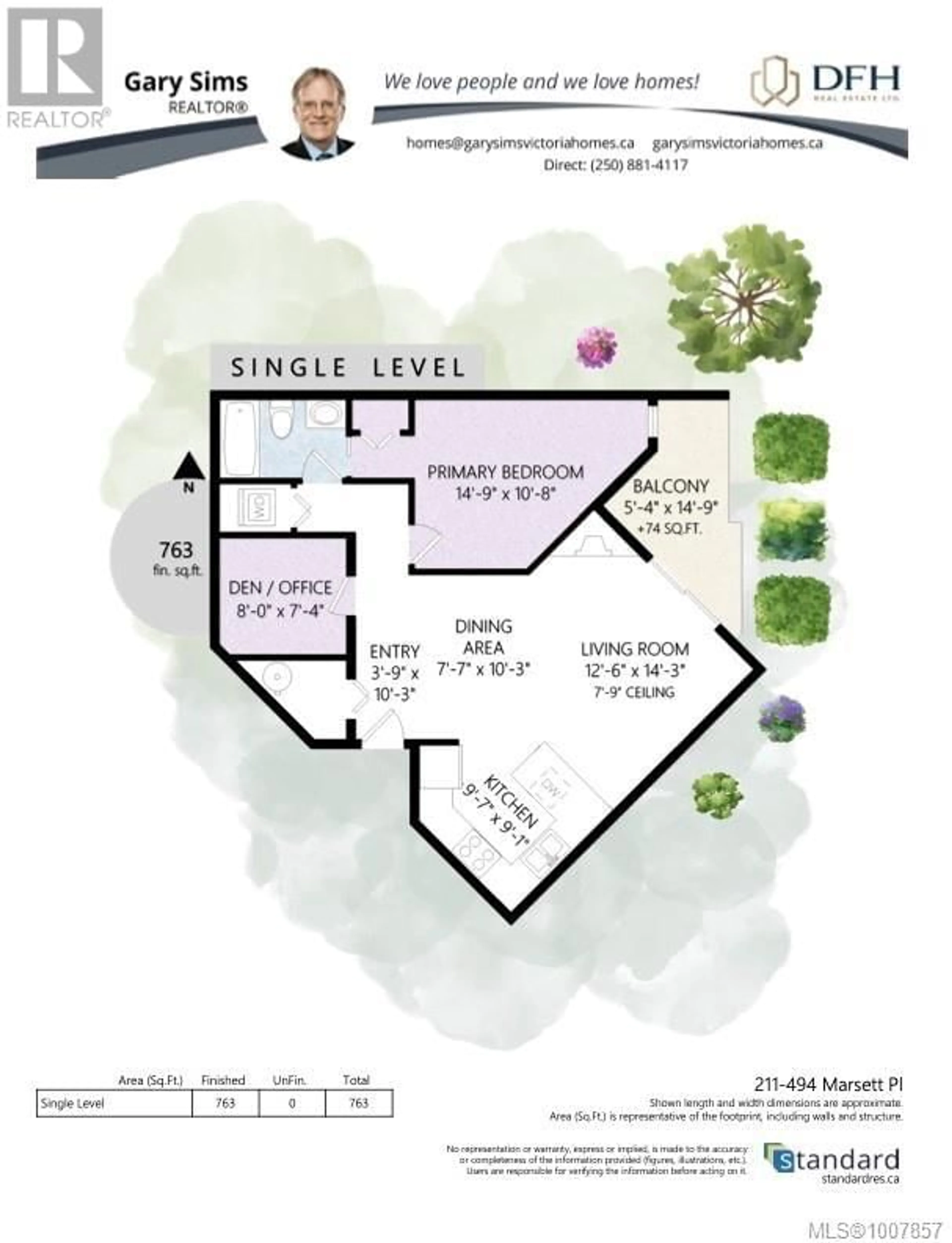 Floor plan for 211 - 494 MARSETT PLACE, Saanich British Columbia V8Z7J1