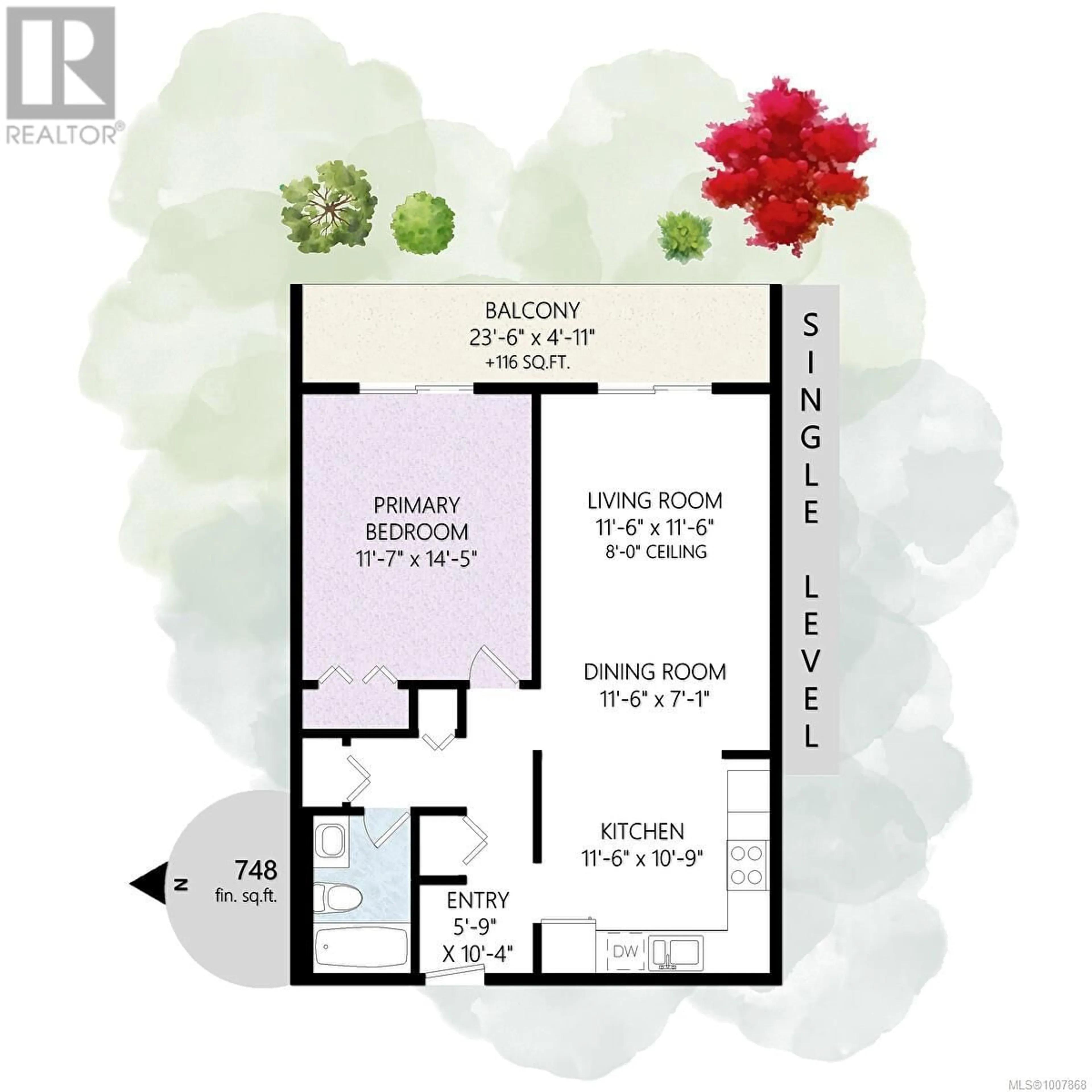 Floor plan for 406 - 3252 GLASGOW AVENUE, Saanich British Columbia V8X1M2