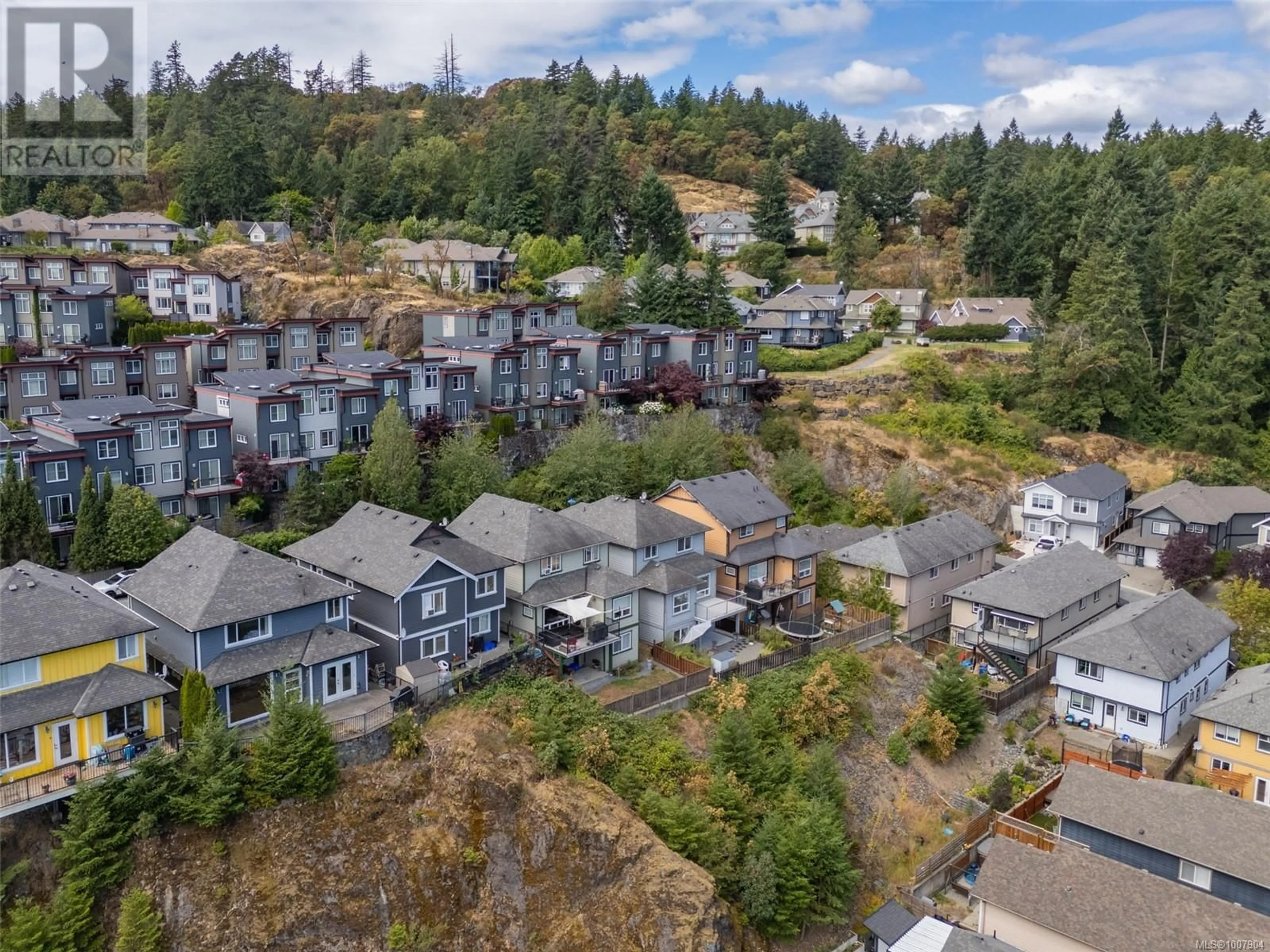 A pic from outside/outdoor area/front of a property/back of a property/a pic from drone, mountain view for 2105 LONGSPUR DRIVE, Langford British Columbia V9B0E7