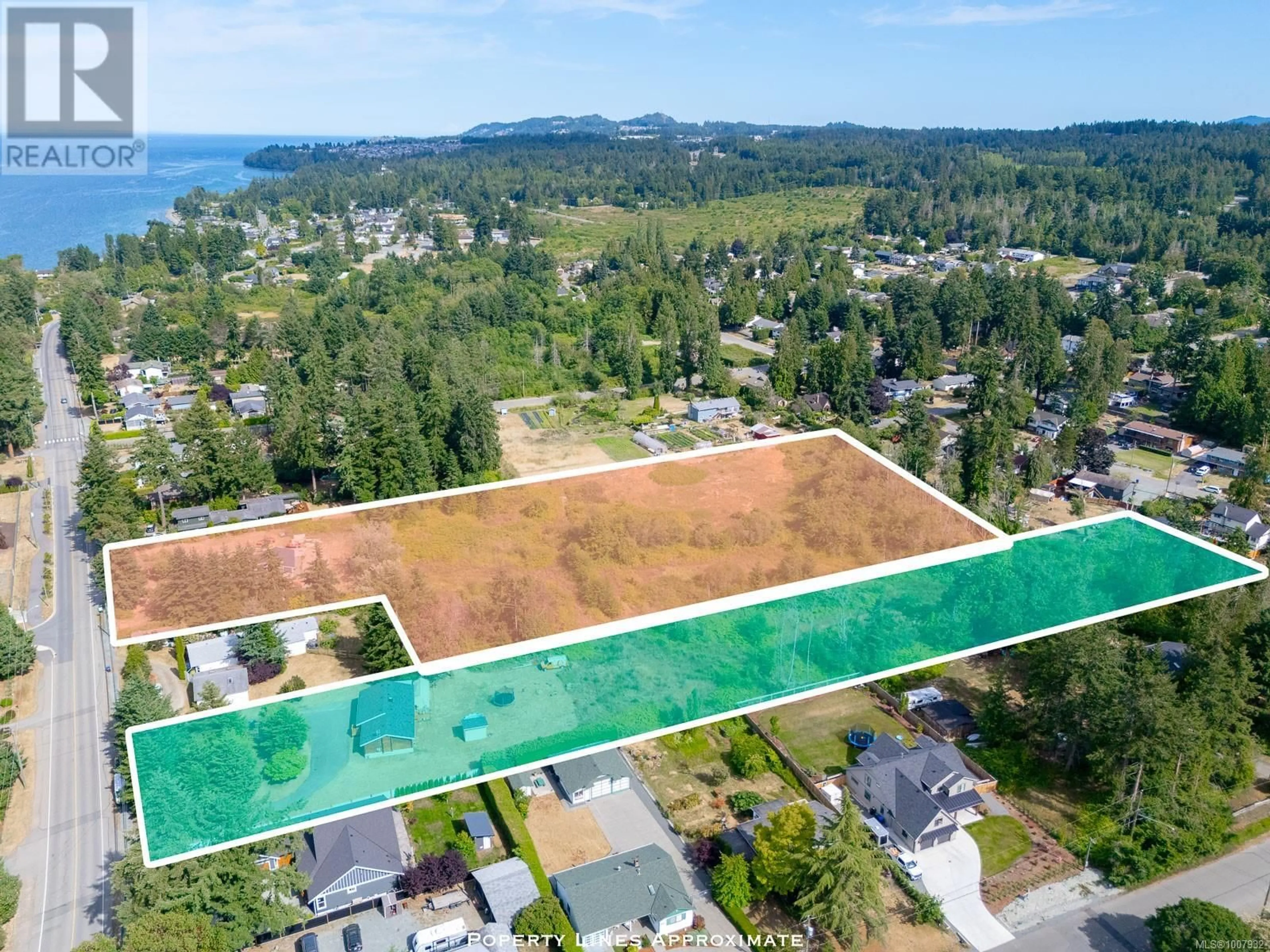 A pic from outside/outdoor area/front of a property/back of a property/a pic from drone, water/lake/river/ocean view for 7405/7425 LANTZVILLE ROAD, Lantzville British Columbia V0R2H0