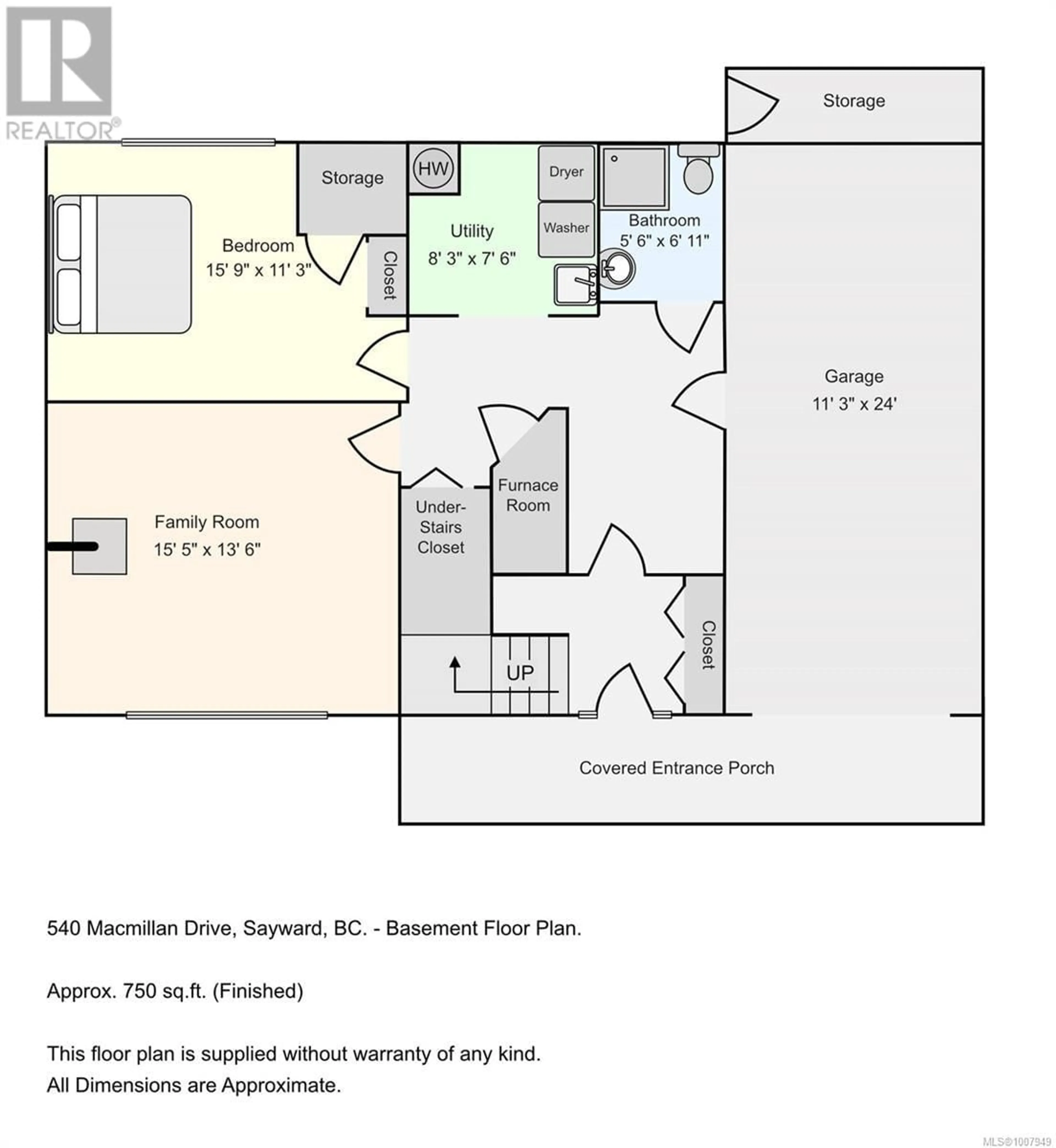 Floor plan for 540 MACMILLAN DRIVE, Sayward British Columbia V0P1R0
