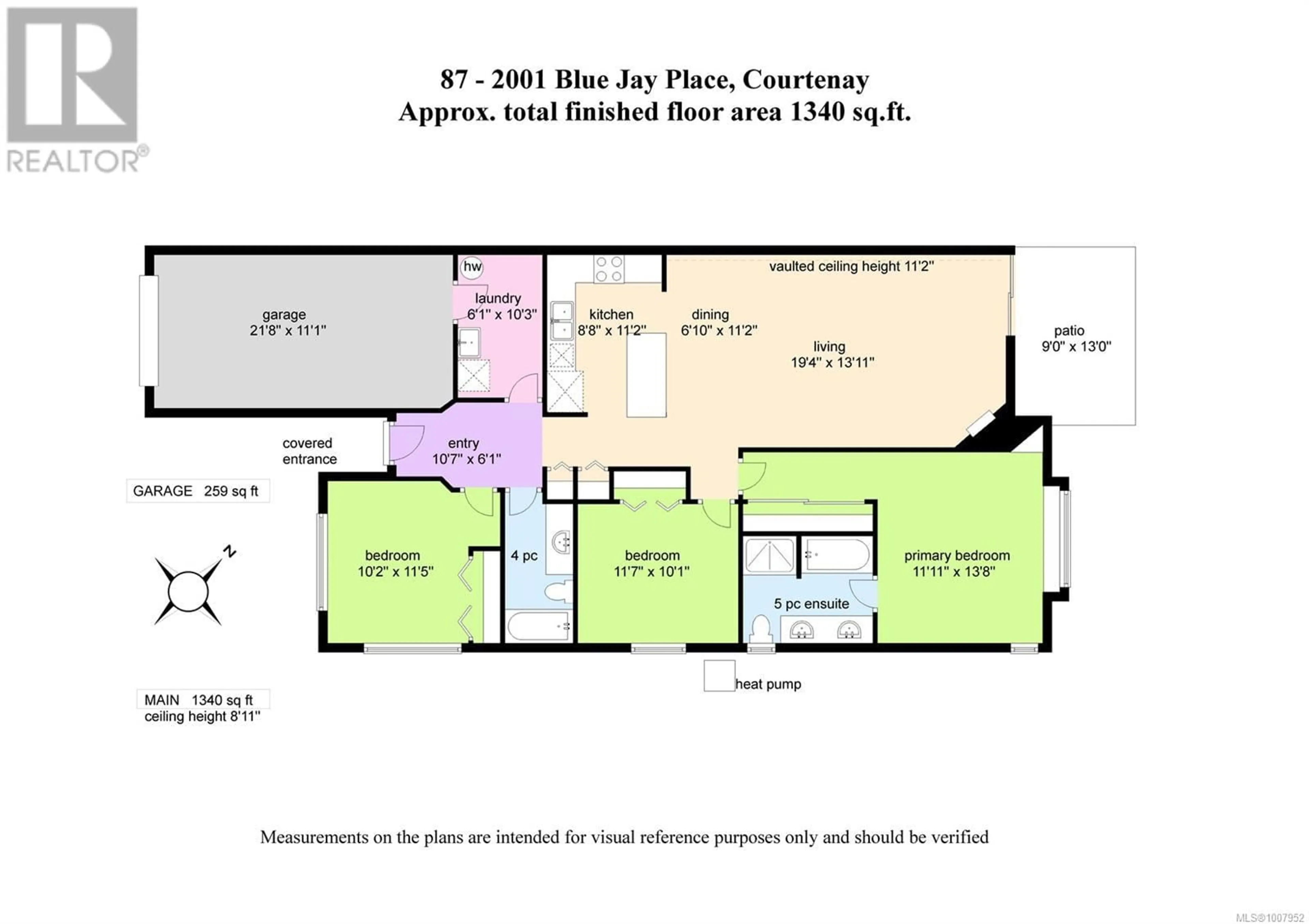 Floor plan for 87 - 2001 BLUE JAY PLACE, Courtenay British Columbia V9N4A8