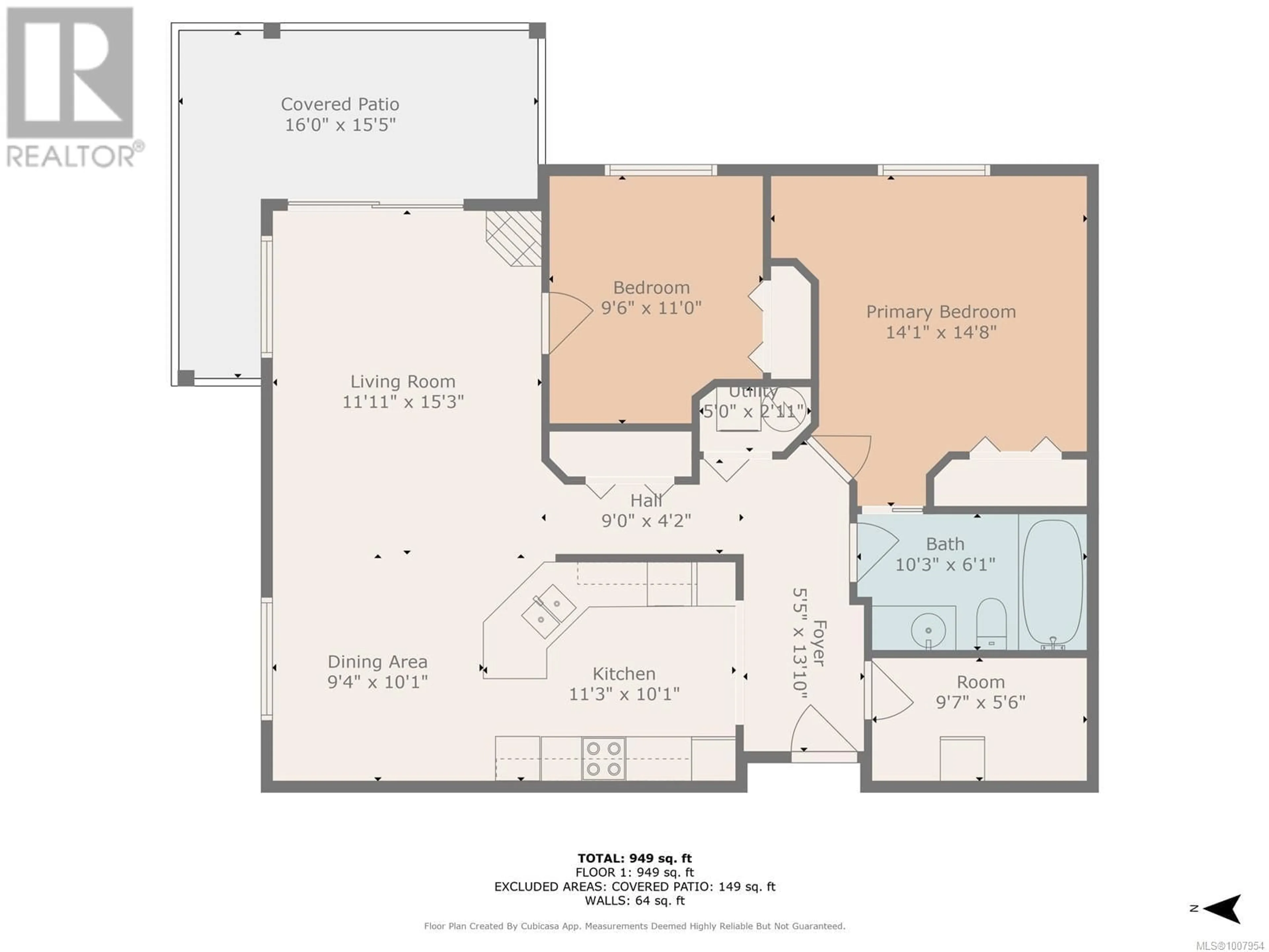 Floor plan for 108 - 2825 3RD AVENUE, Port Alberni British Columbia V9Y2A9