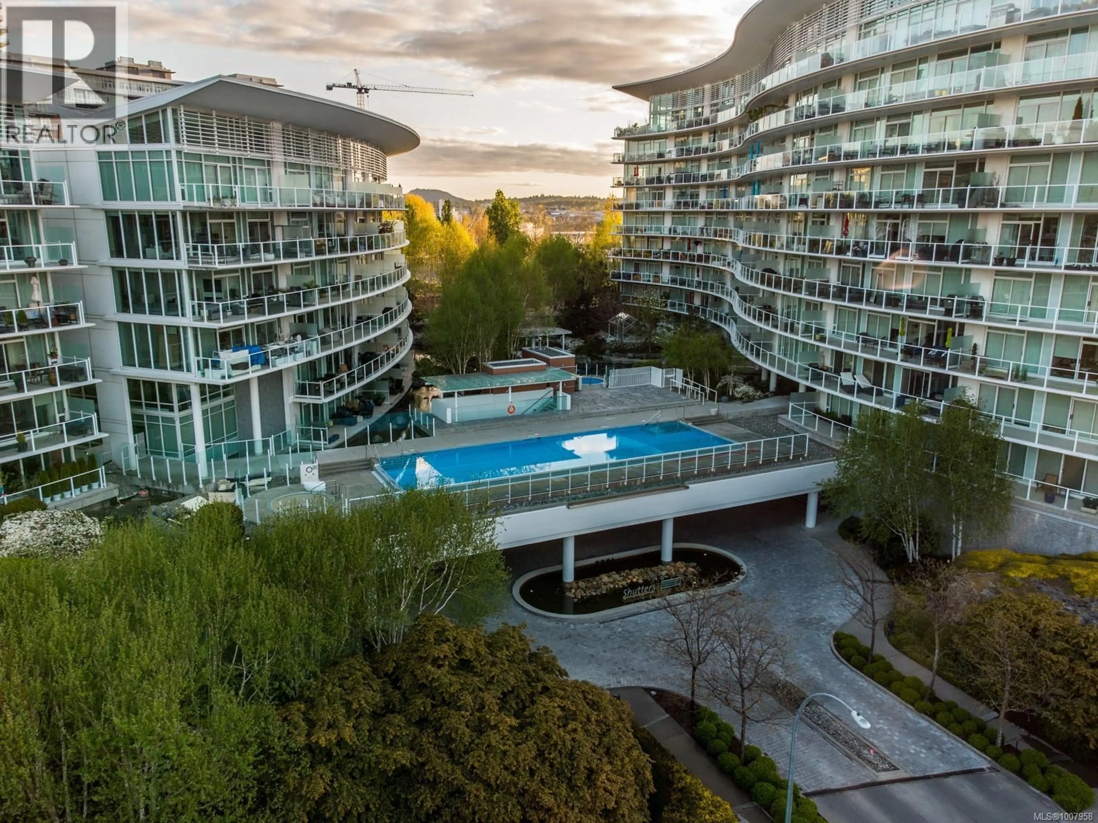 A pic from outside/outdoor area/front of a property/back of a property/a pic from drone, city buildings view from balcony for 119 - 68 SONGHEES ROAD, Victoria British Columbia V9A0A3
