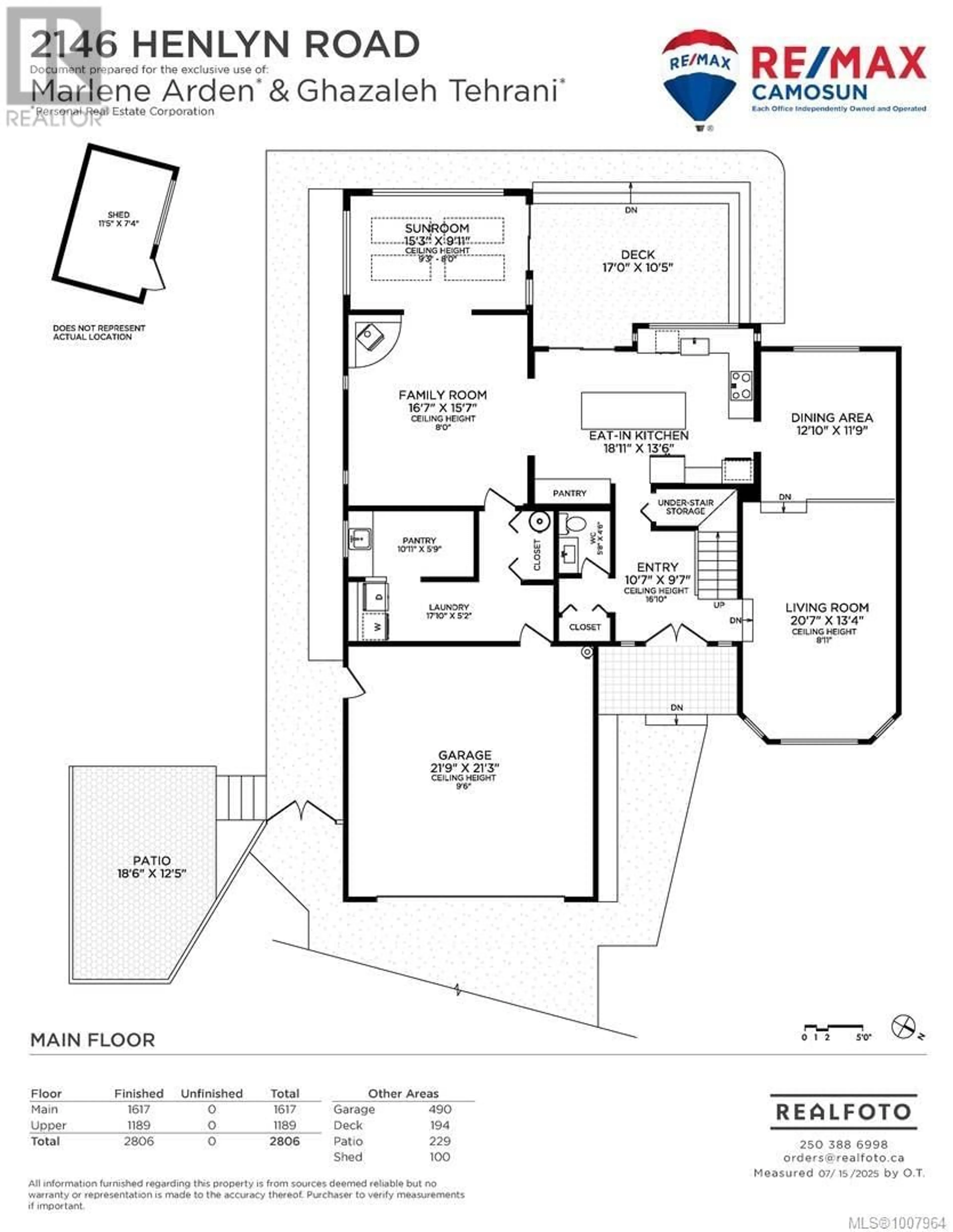 Floor plan for 2146 HENLYN DRIVE, Sooke British Columbia V9Z0N5